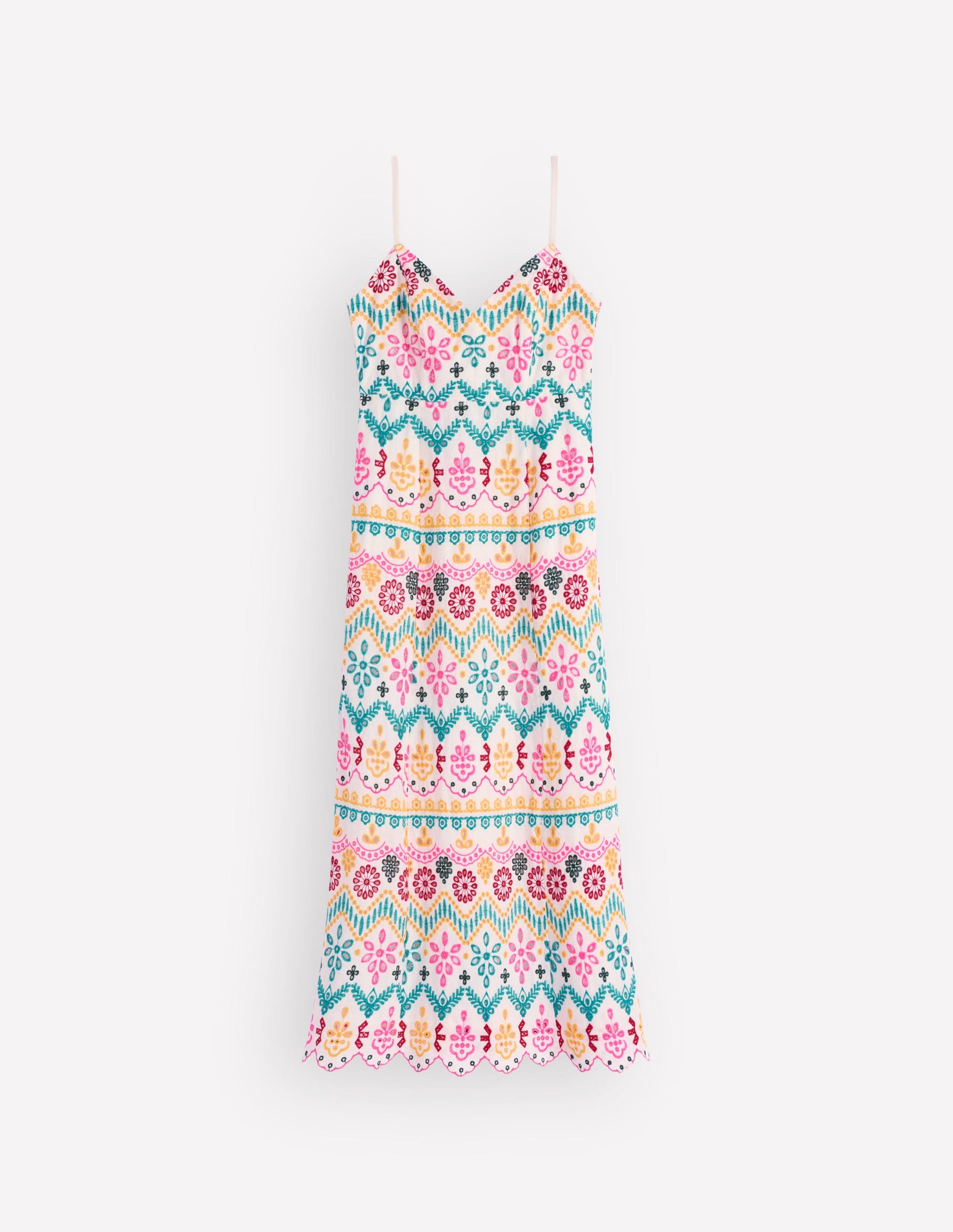 Empire Linen Broderie Dress-Multi Broderie-6