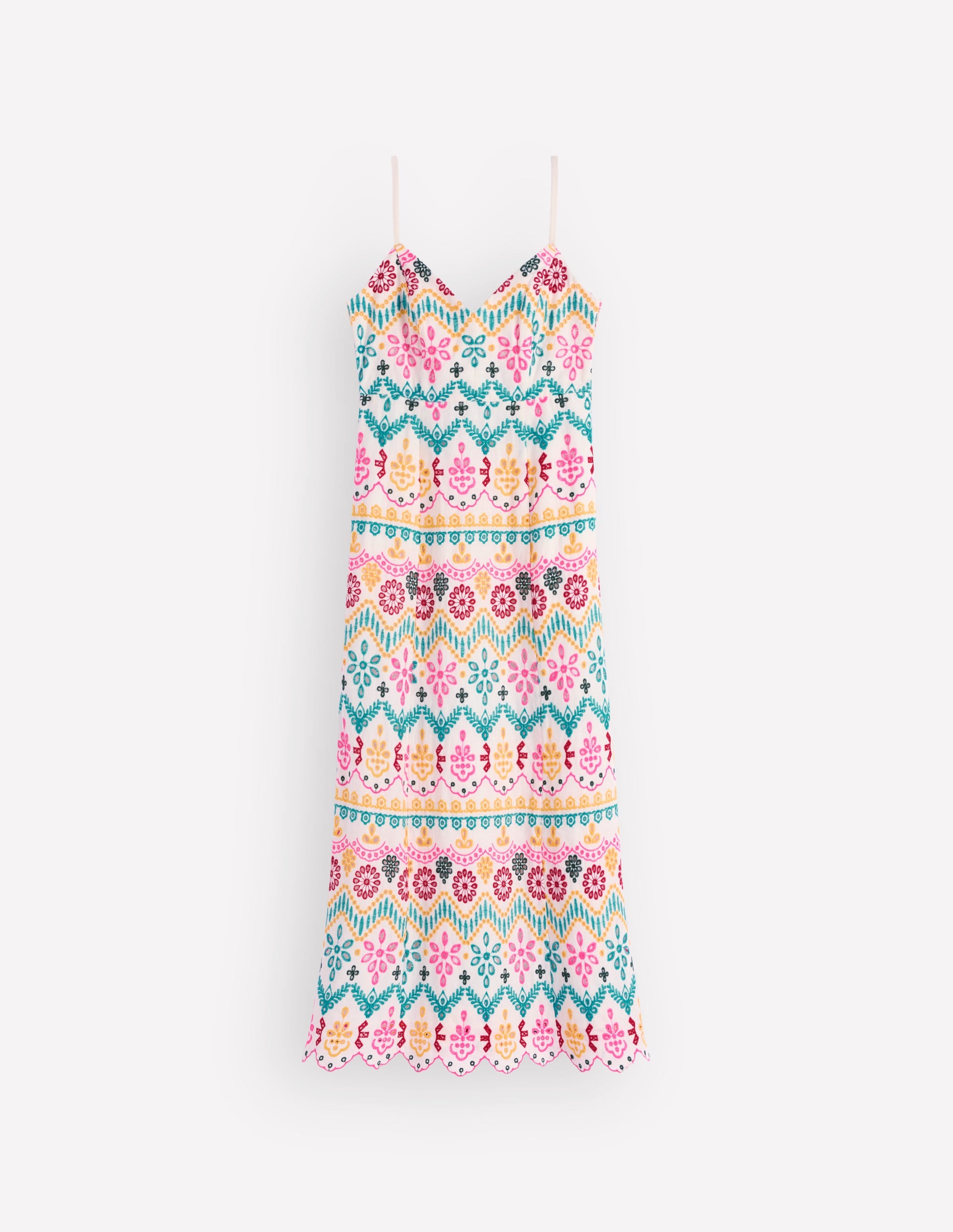 Empire Linen Broderie Dress-Multi Broderie - Image 6
