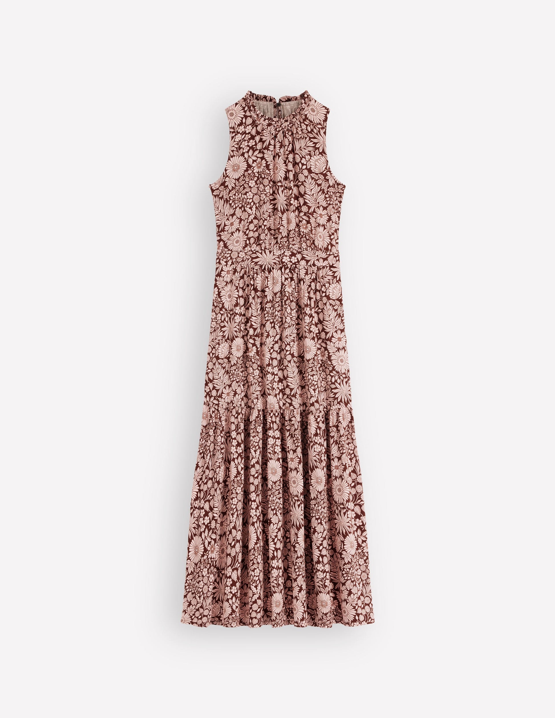 Camalie Jersey Maxi Dress-Raw Umber, Flowerbed Bloom-7