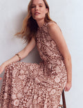 Camalie Jersey Maxi Dress-Raw Umber, Flowerbed Bloom