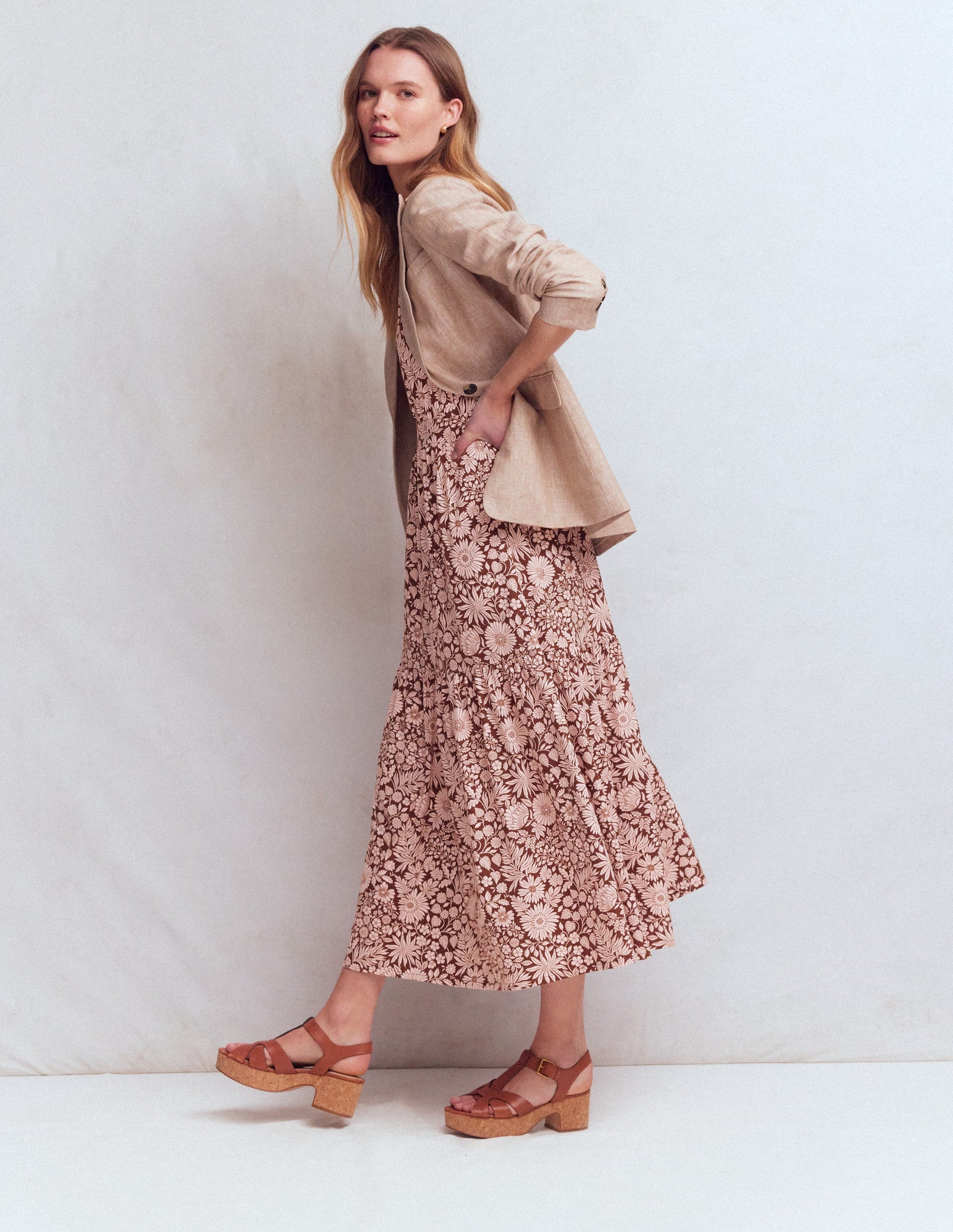 Camalie Jersey Maxi Dress-Raw Umber, Flowerbed Bloom-5