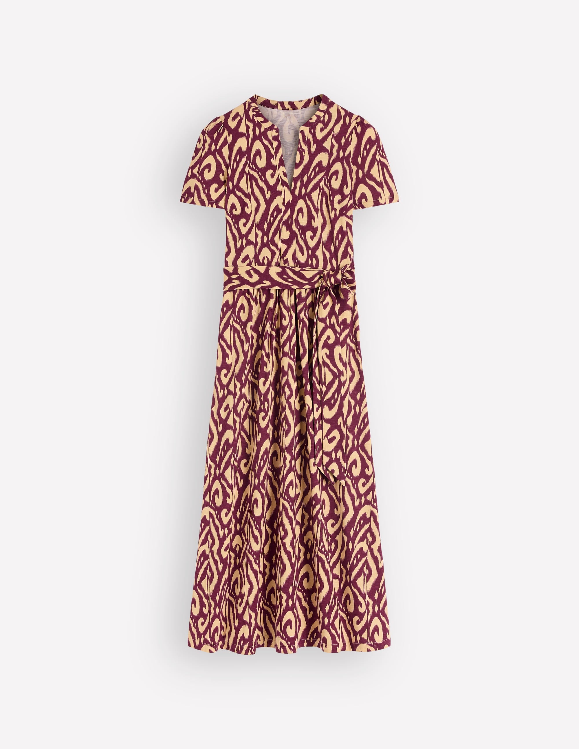 Naomi Jersey Midi Dress-Deep Wisteria, Ikat - Image 7
