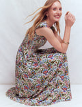 Smocked Jersey Midi Dress-Multi, Flourishing Meadow
