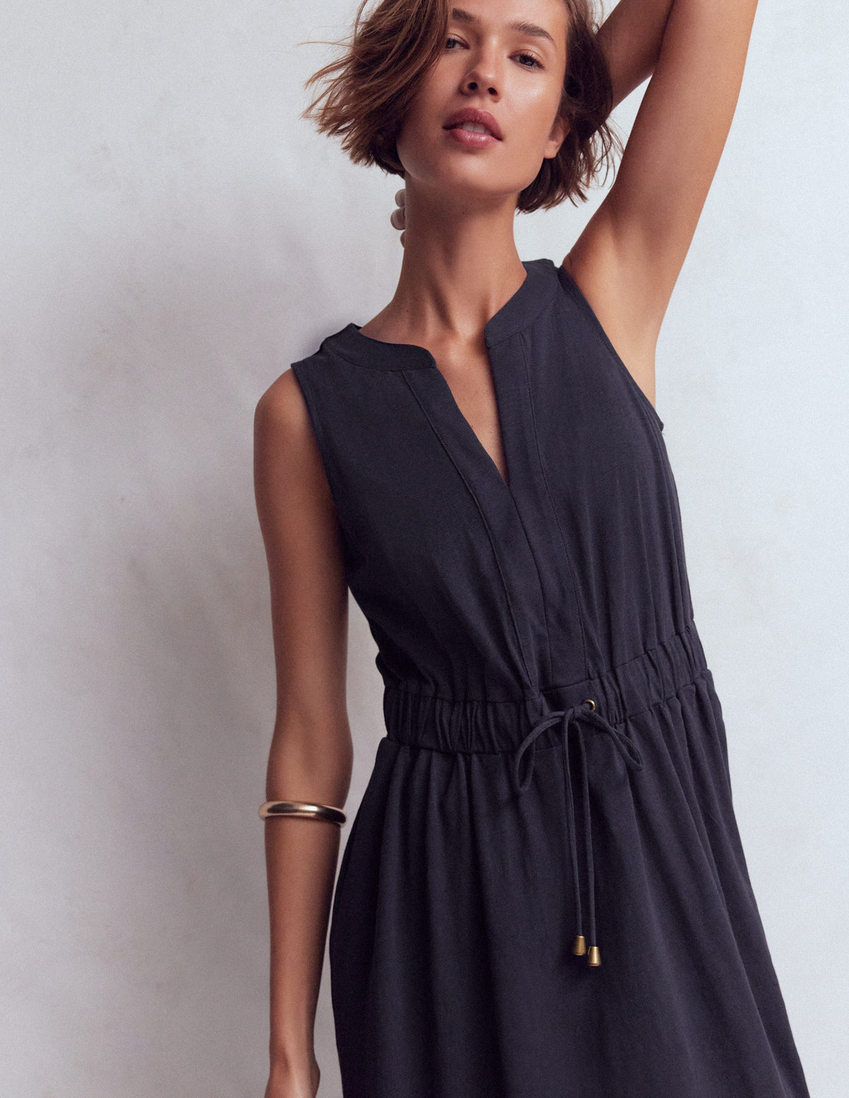 Delphine Midi Jersey Dress-Navy - Image 2