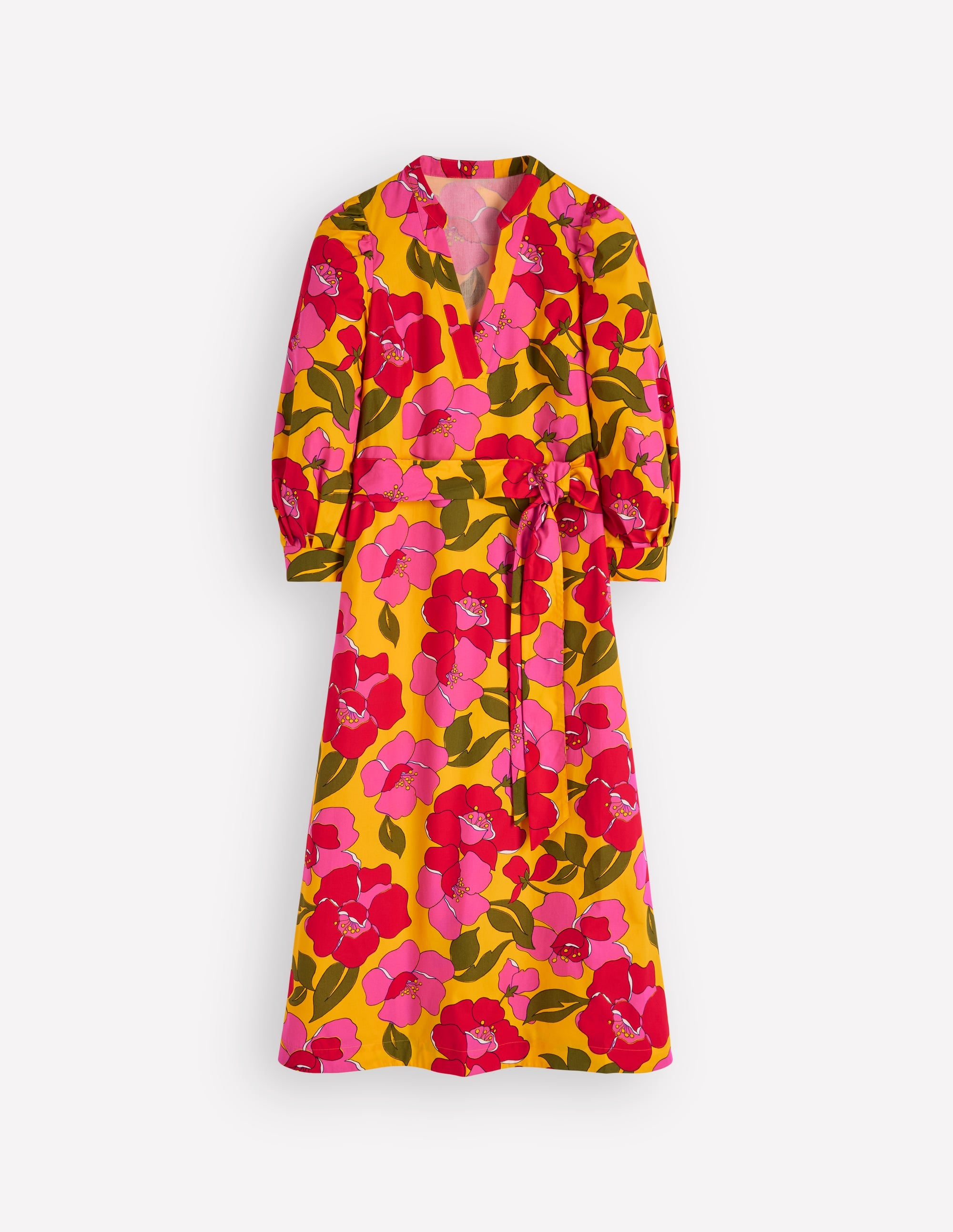 Octavia Cotton Dress-Yellow, Radiant Bloom - Image 8