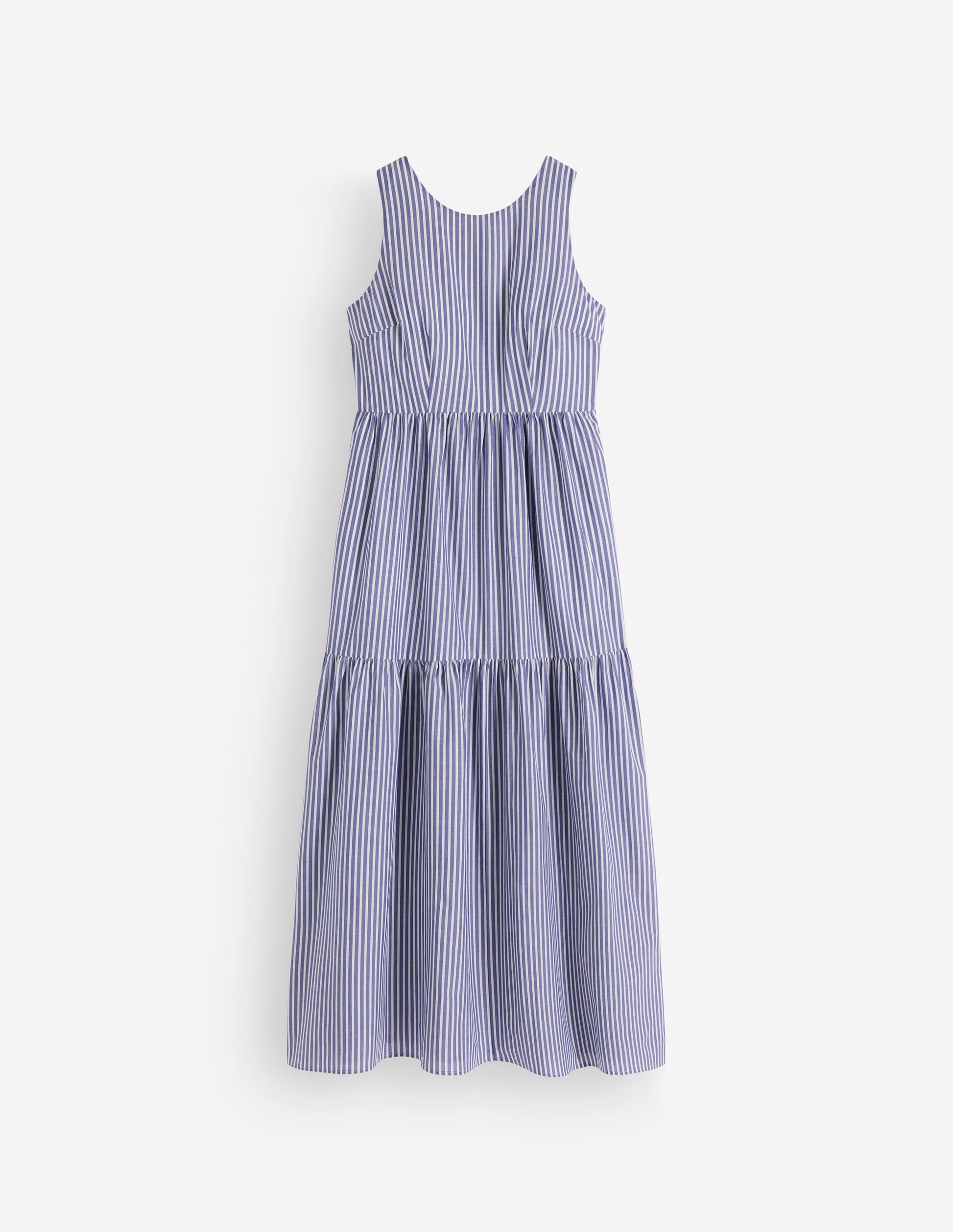 Sleeveless Poplin Dress-Surf the Web Stripe-7