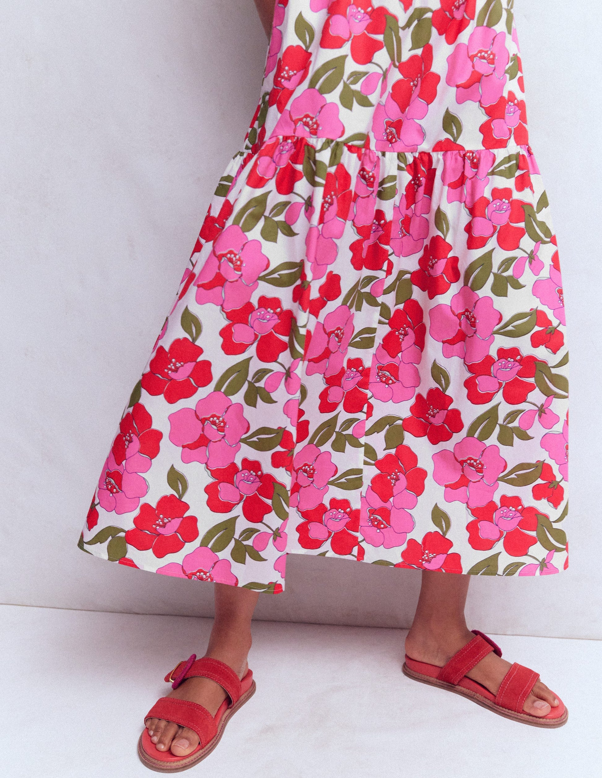 Sleeveless Poplin Dress-Pink Radiant Bloom-8