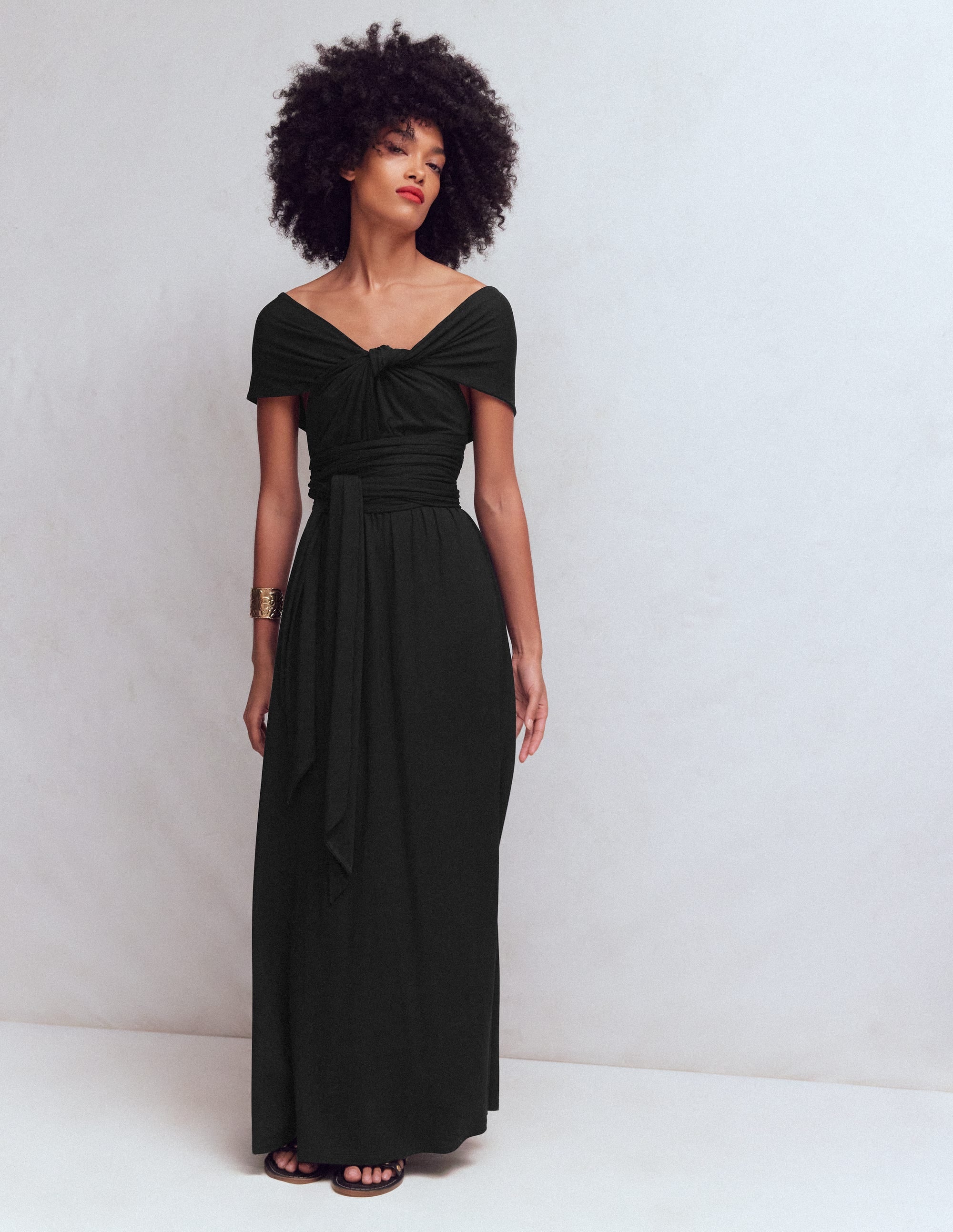 Multiway Jersey Maxi Dress-Black - Image 7