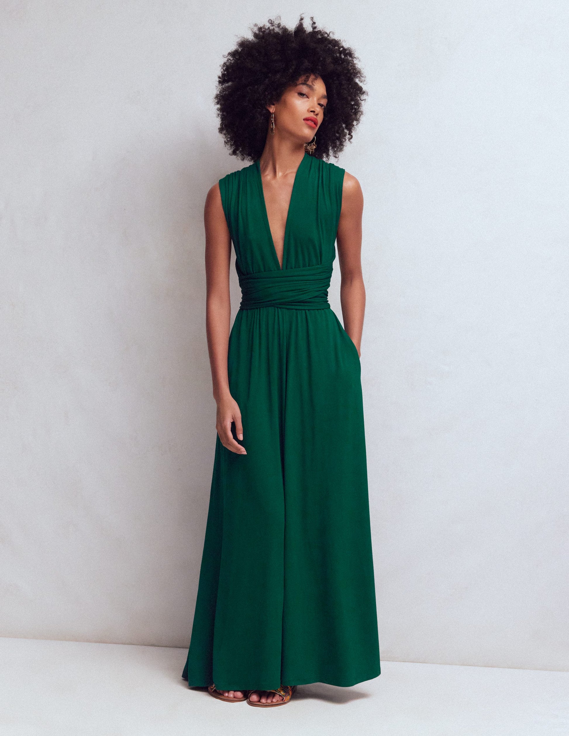 Multiway Jersey Maxi Dress-Emerald Night-2