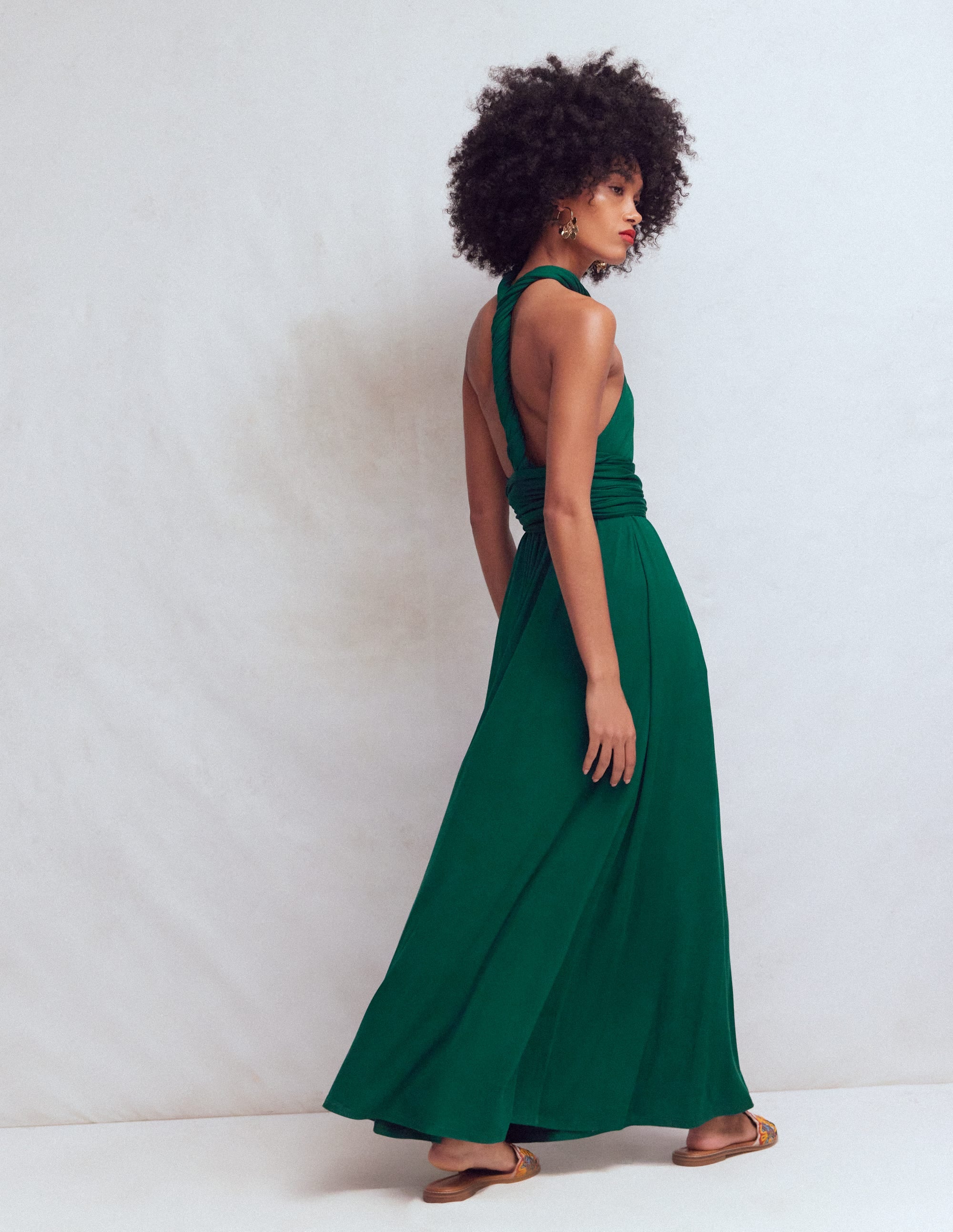 Multiway Jersey Maxi Dress-Emerald Night - Image 5