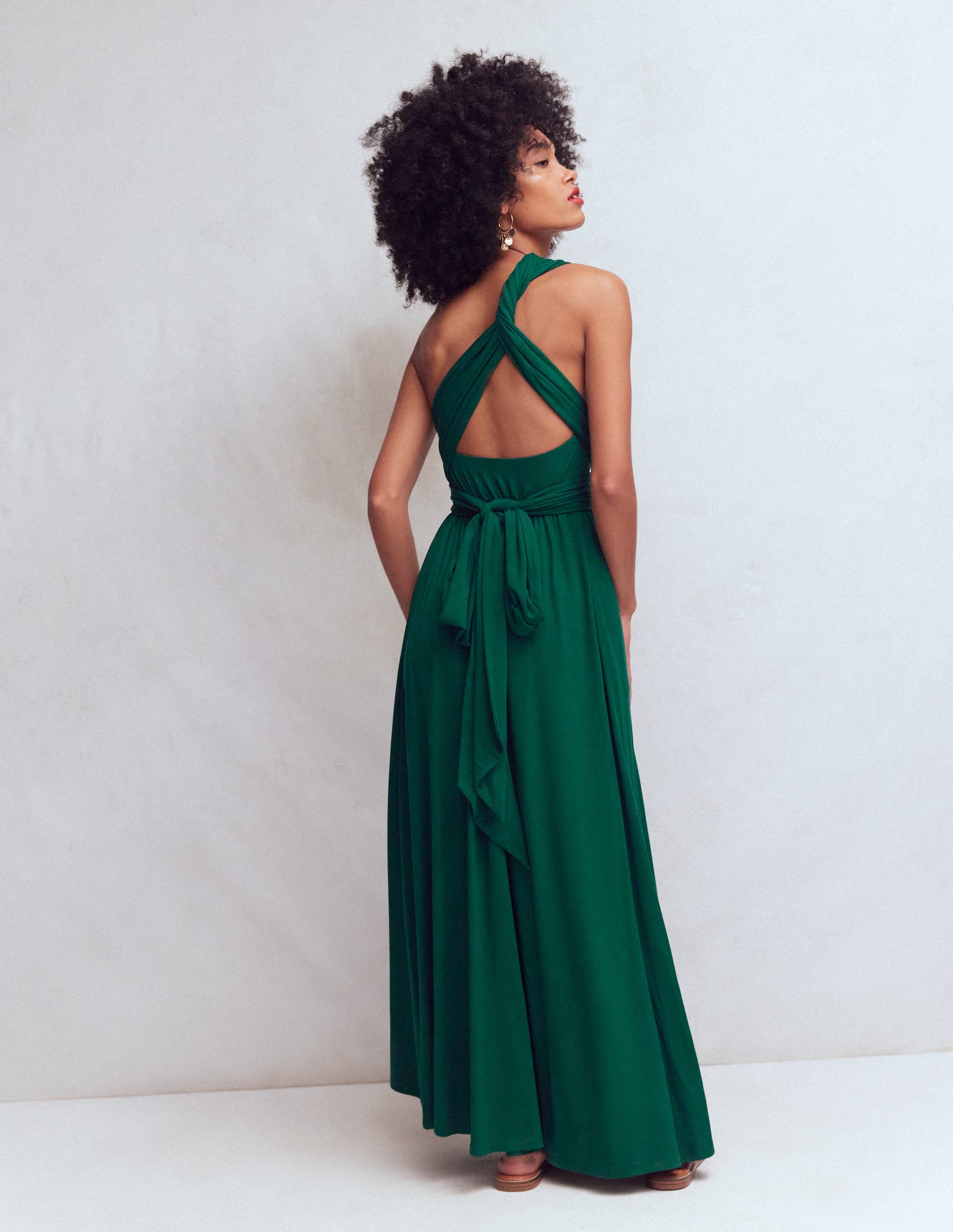 Multiway Jersey Maxi Dress-Emerald Night - Image 7