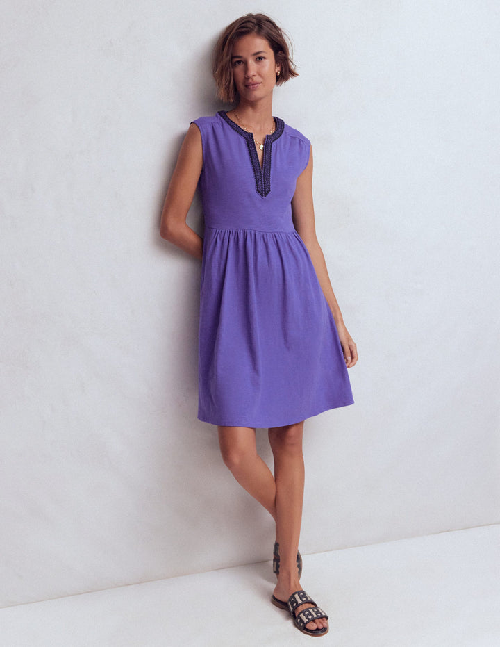 May Jersey Short Dress-Han Purple