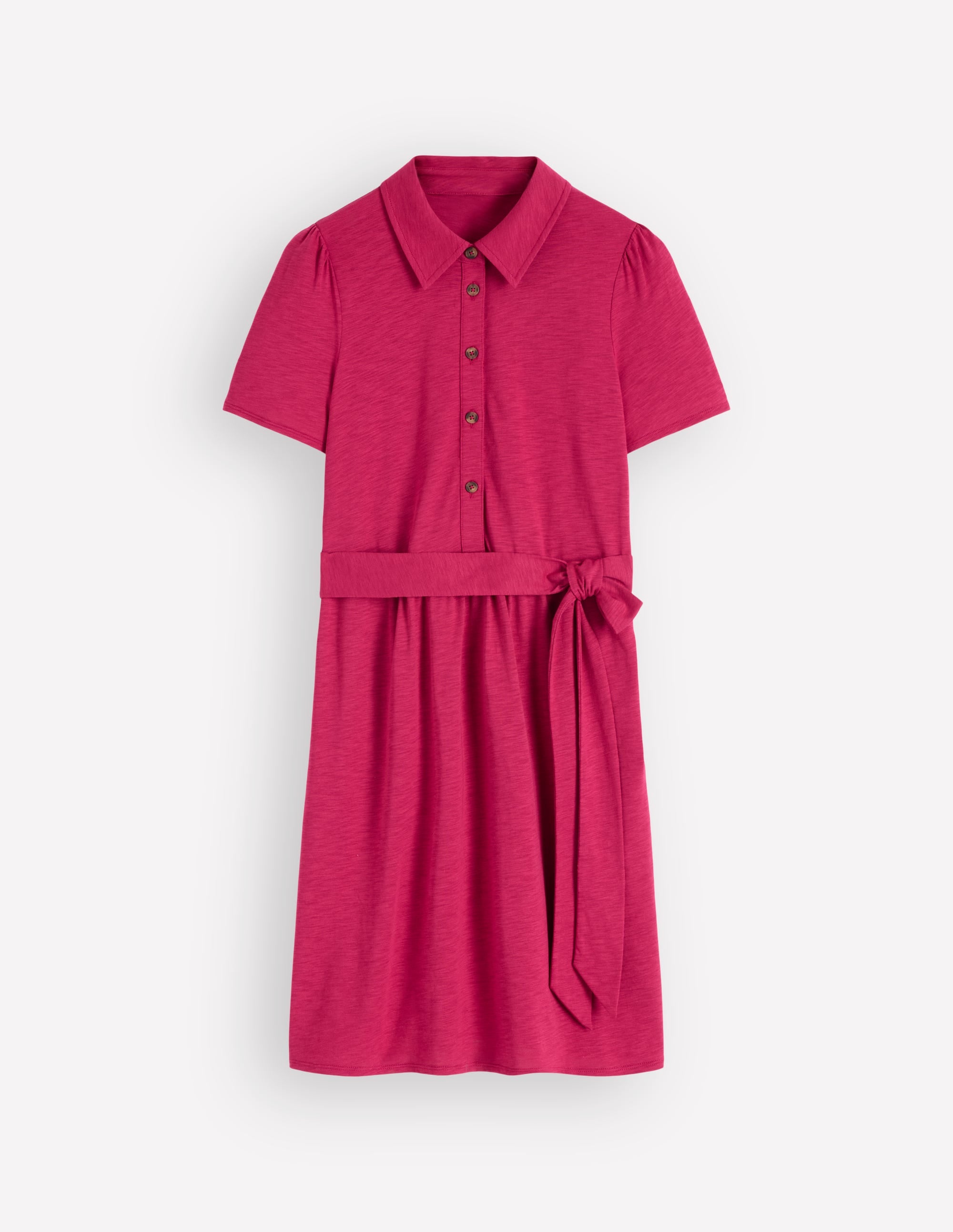 Patti Short Jersey Shirt Dress-Sweet Cherry - Image 6