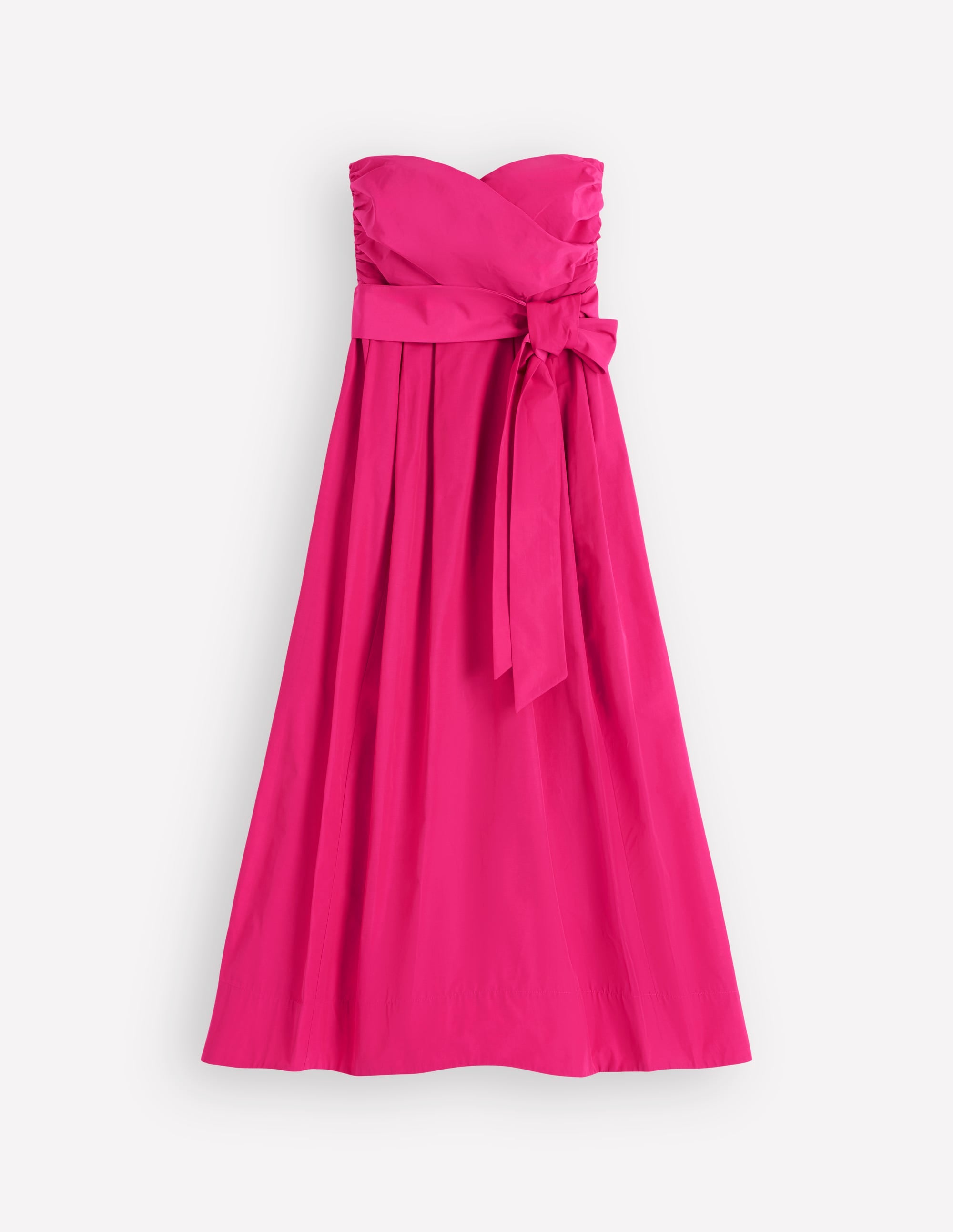 Strapless Taffeta Dress-Bright Pink - Image 6