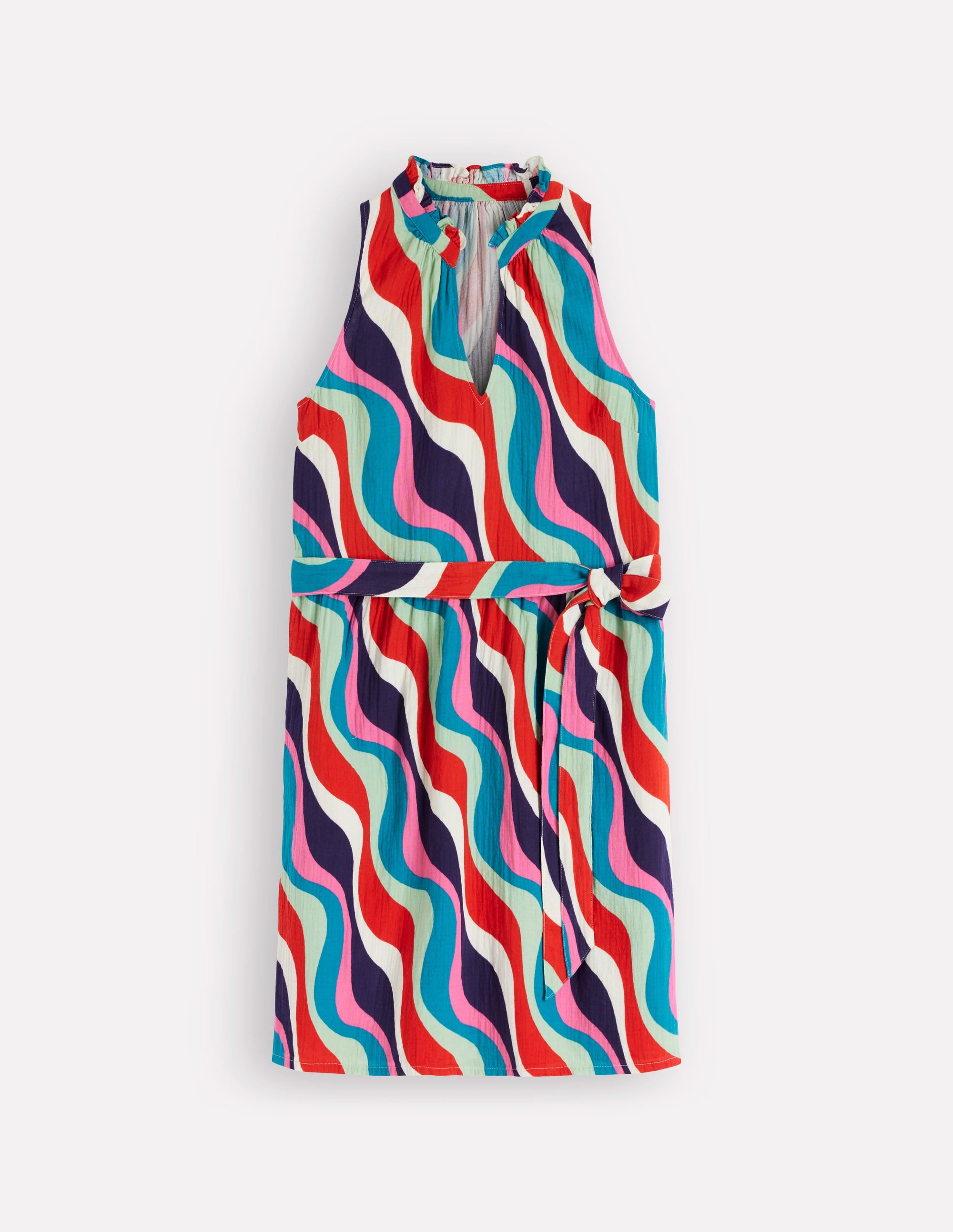 Viv Double Cloth Short Dress-Wiggle Print - Image 6
