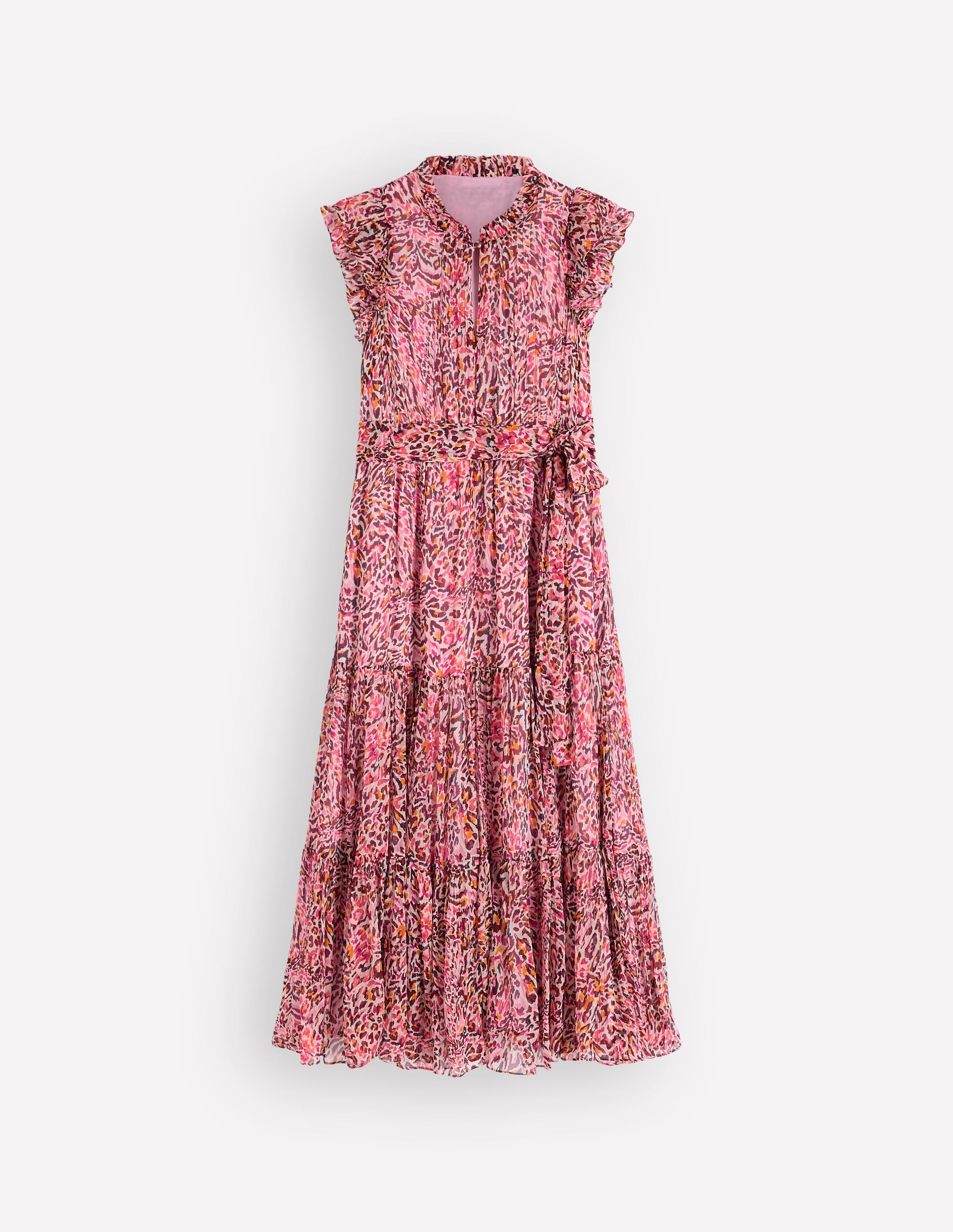 High Neck Sleeveless Dress-Multi Leopard Flow - Image 7