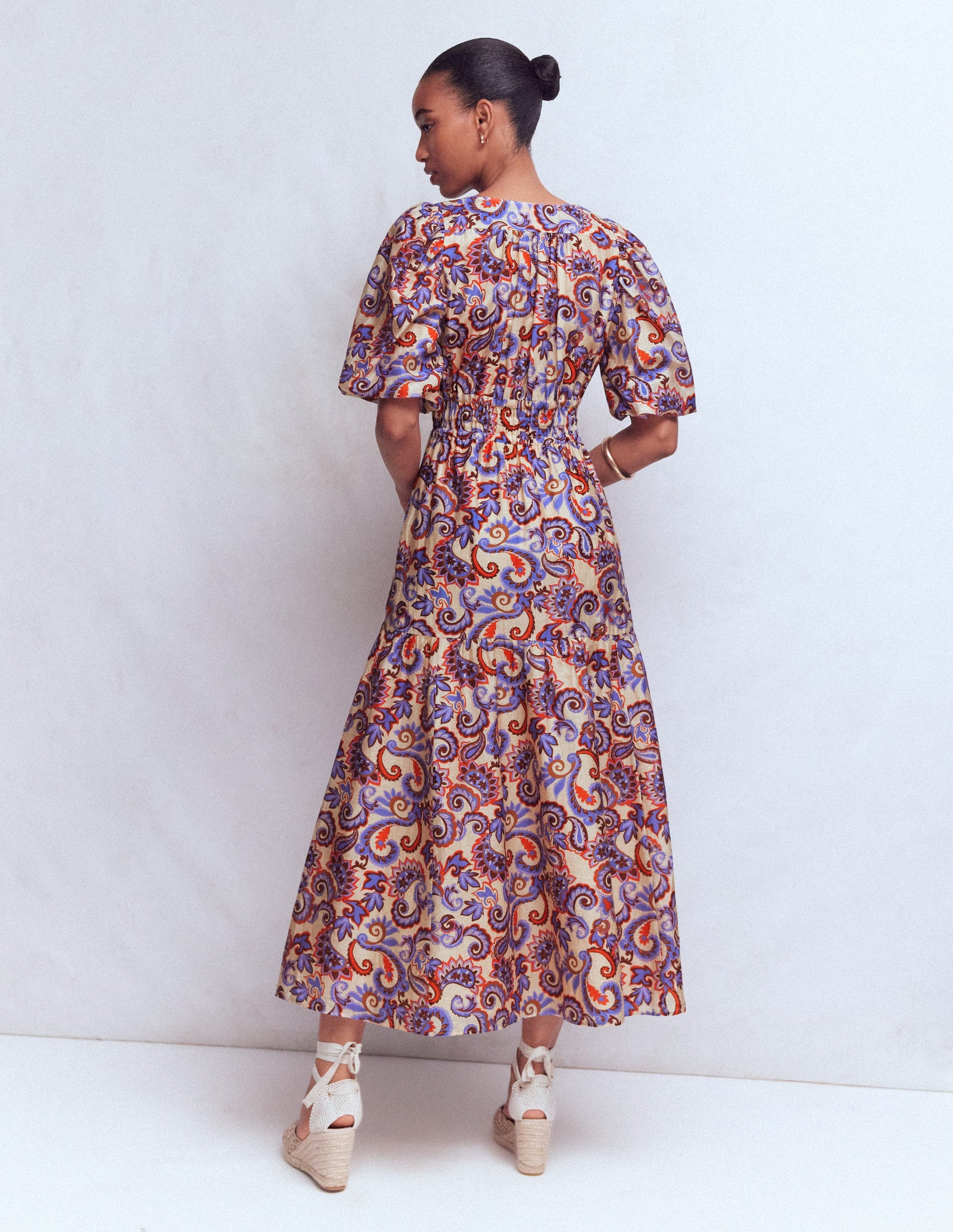 Irene Occasion Dress-Almond Milk, Paisley Frenzy-4