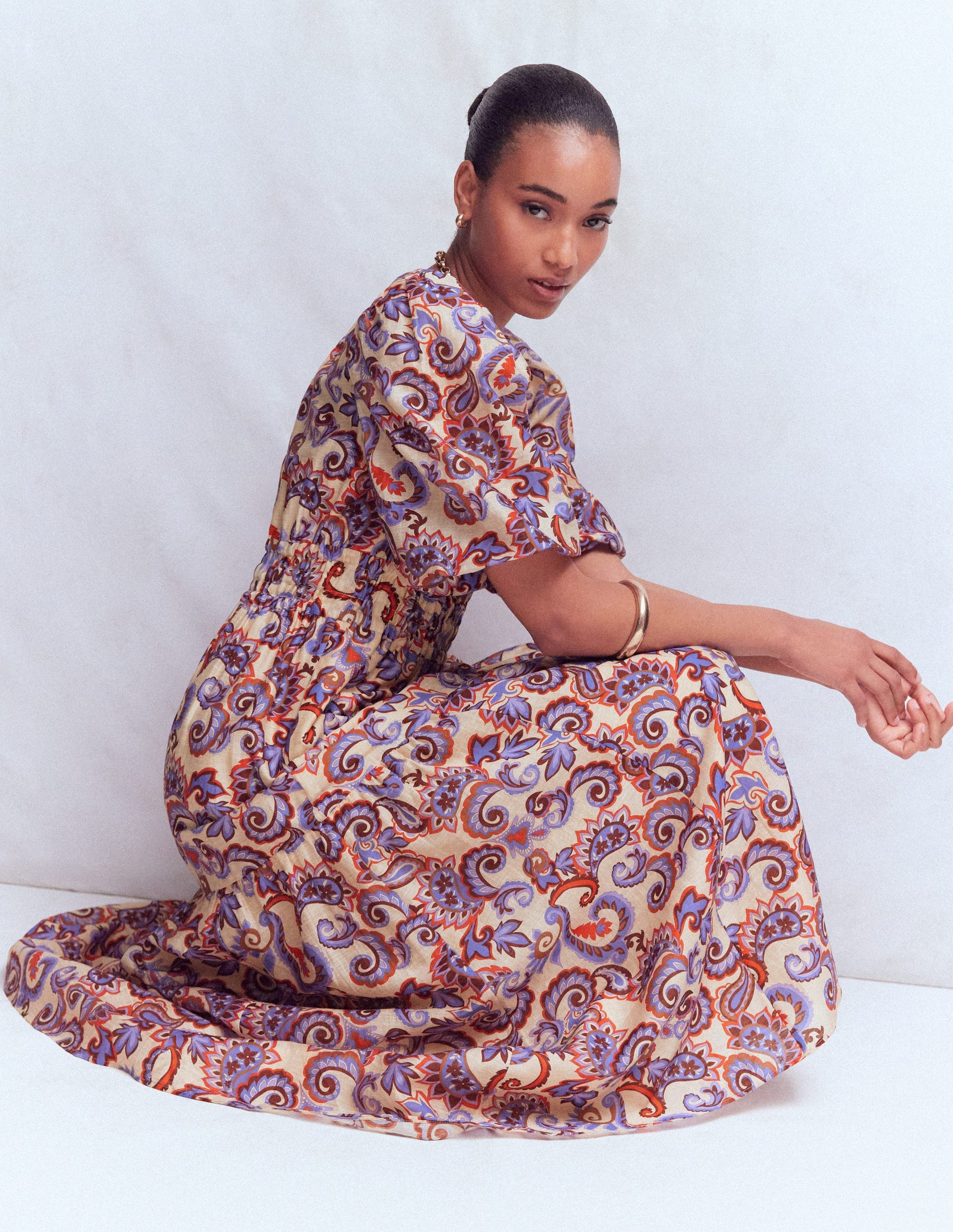 Irene Occasion Dress-Almond Milk, Paisley Frenzy-5