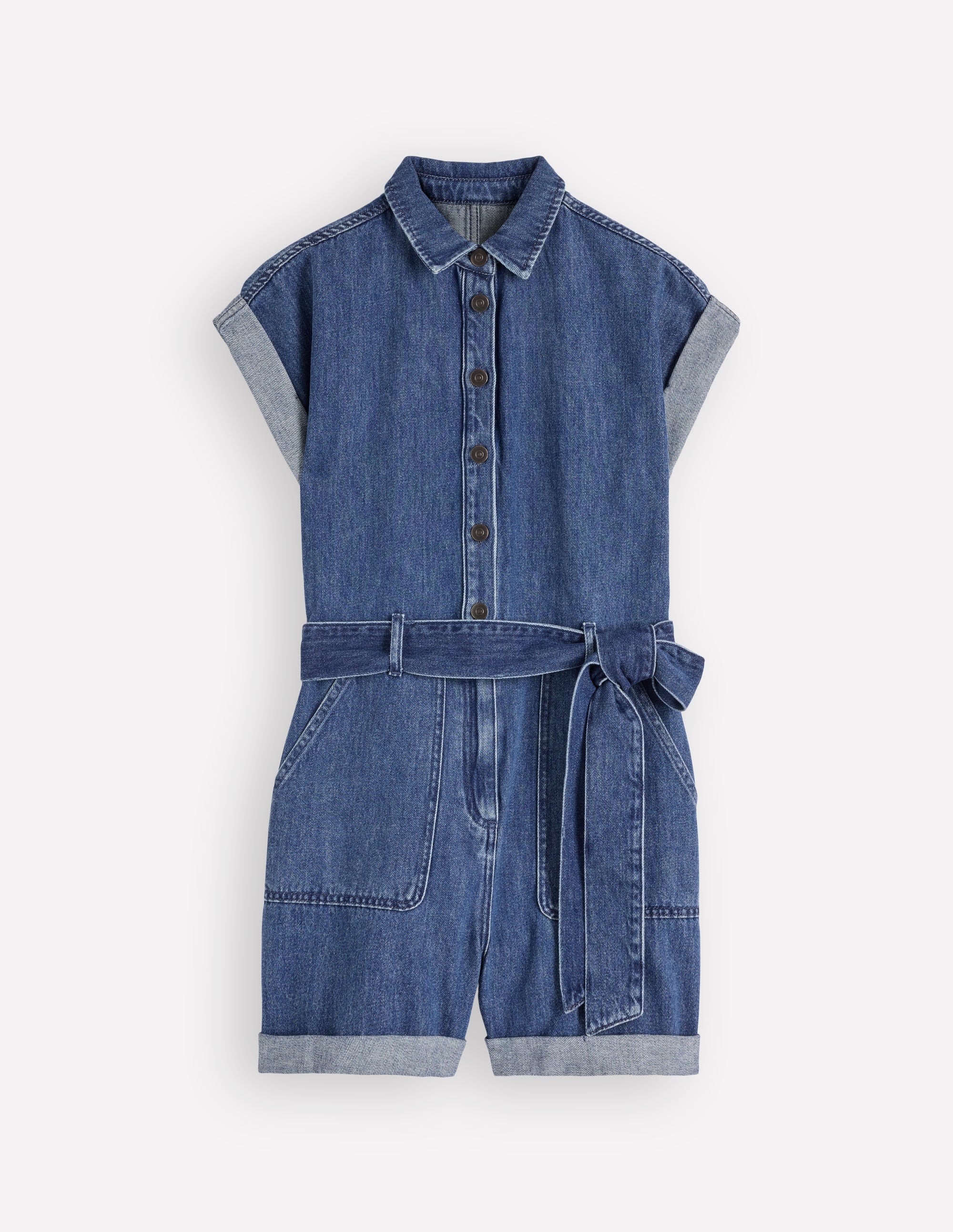 Kay Denim Playsuit-Denim - Image 6