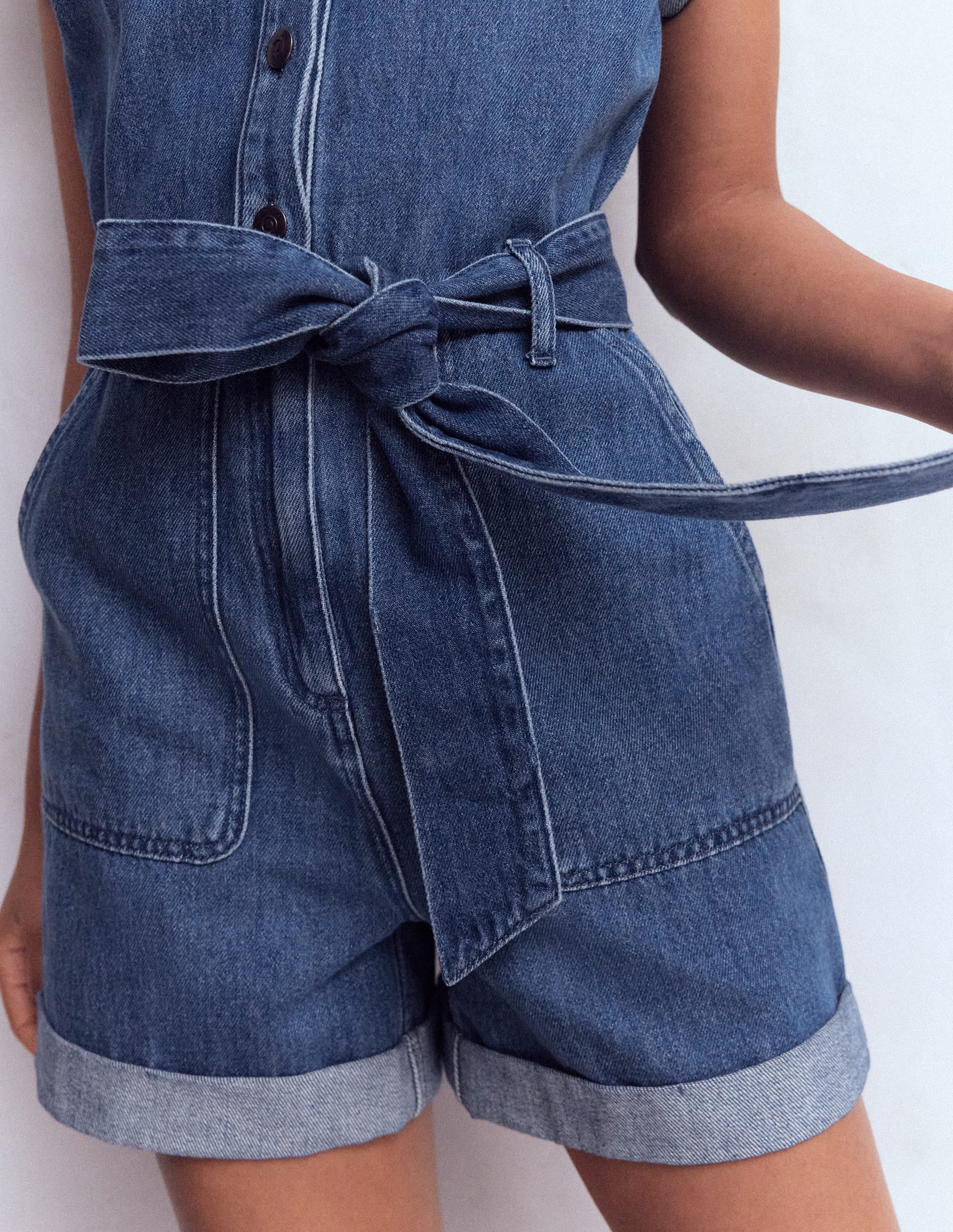 Kay Denim Playsuit-Denim - Image 2