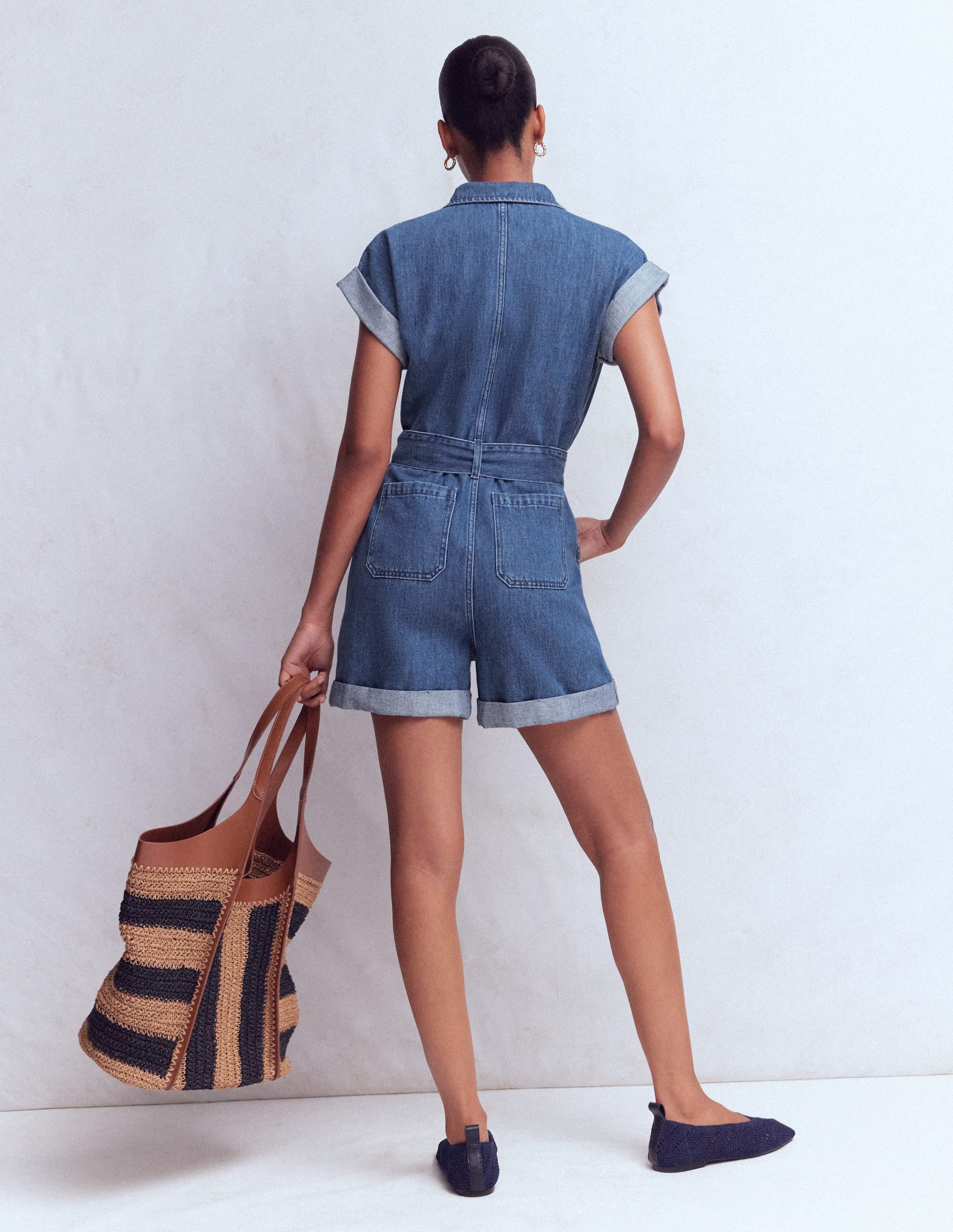 Kay Denim Playsuit-Denim - Image 3