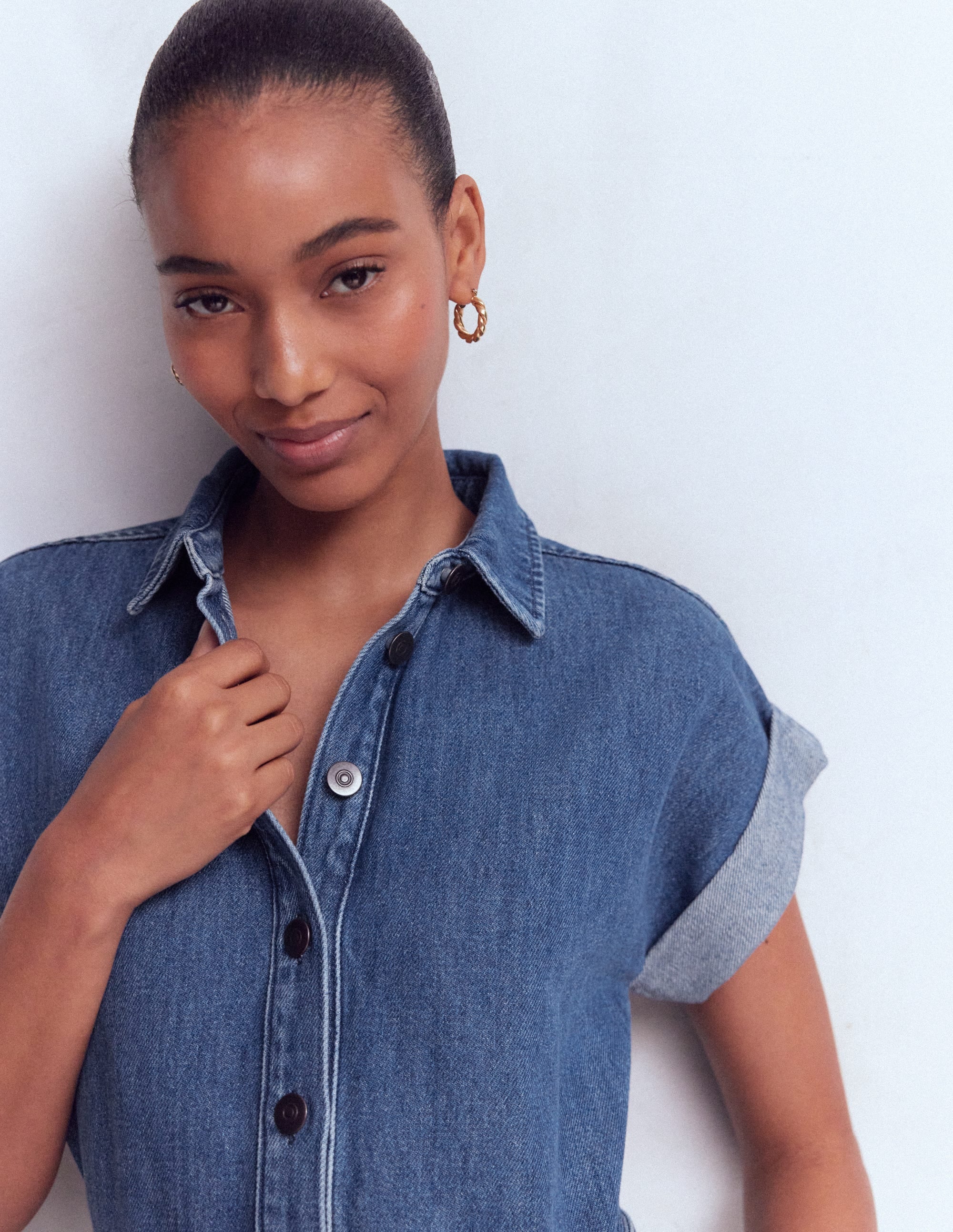 Kay Denim Playsuit-Denim - Image 4