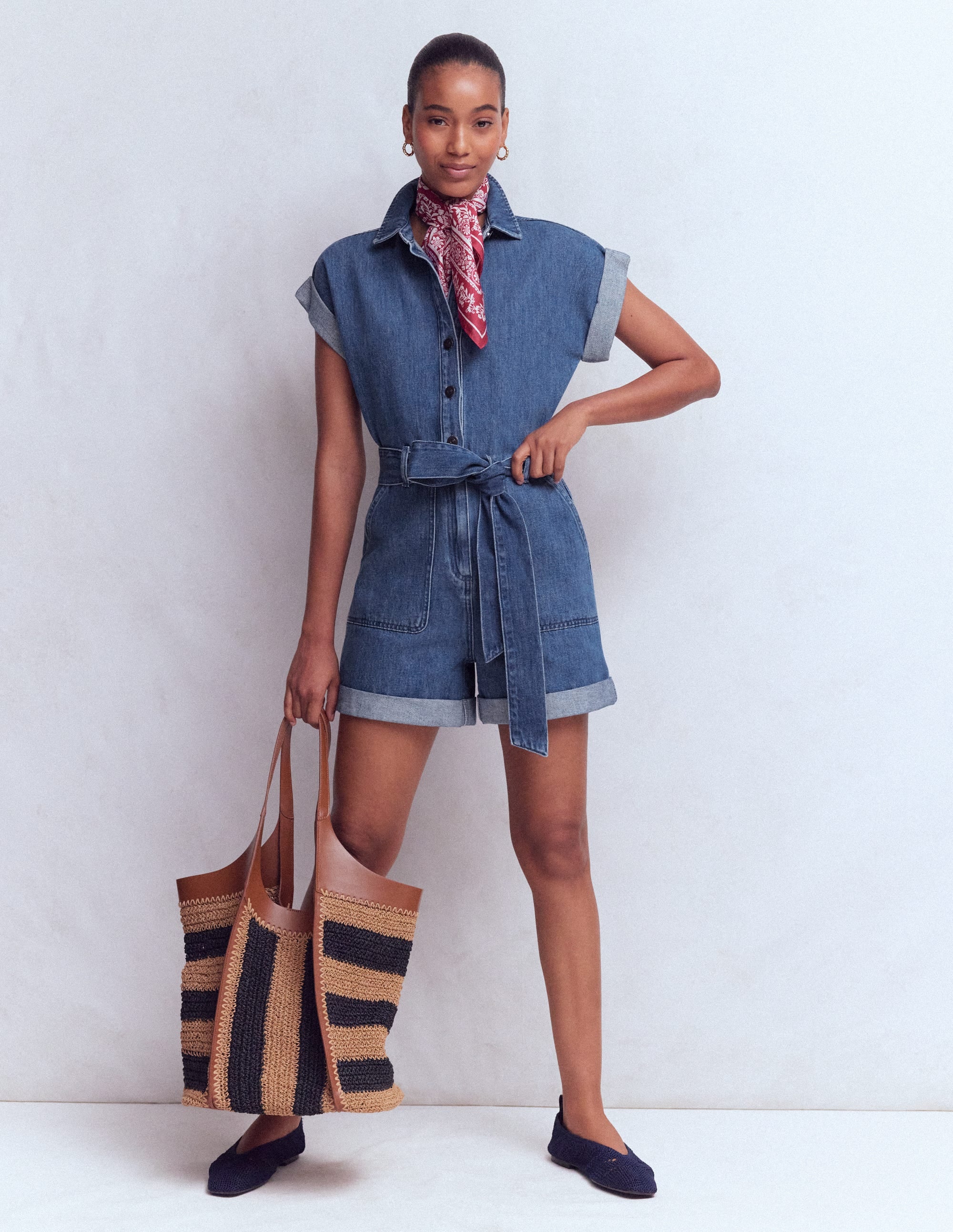 Kay Denim Playsuit-Denim - Image 5