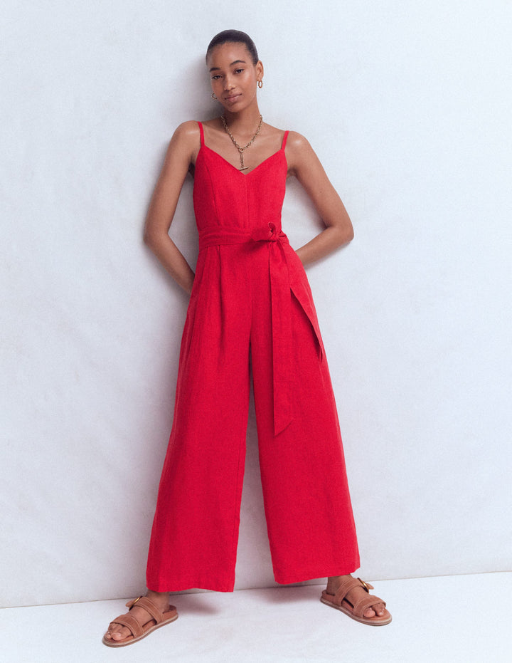 boden red dress Boden Women's Mia V-neck Jersey Midi Dress in Red