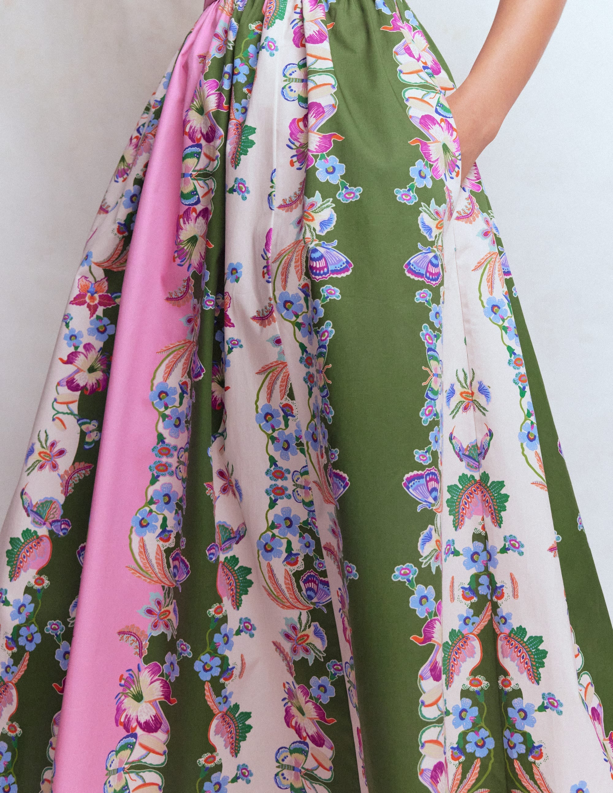 Fit and Flare Midi Dress-Orchid Canopy Stripe - Image 2