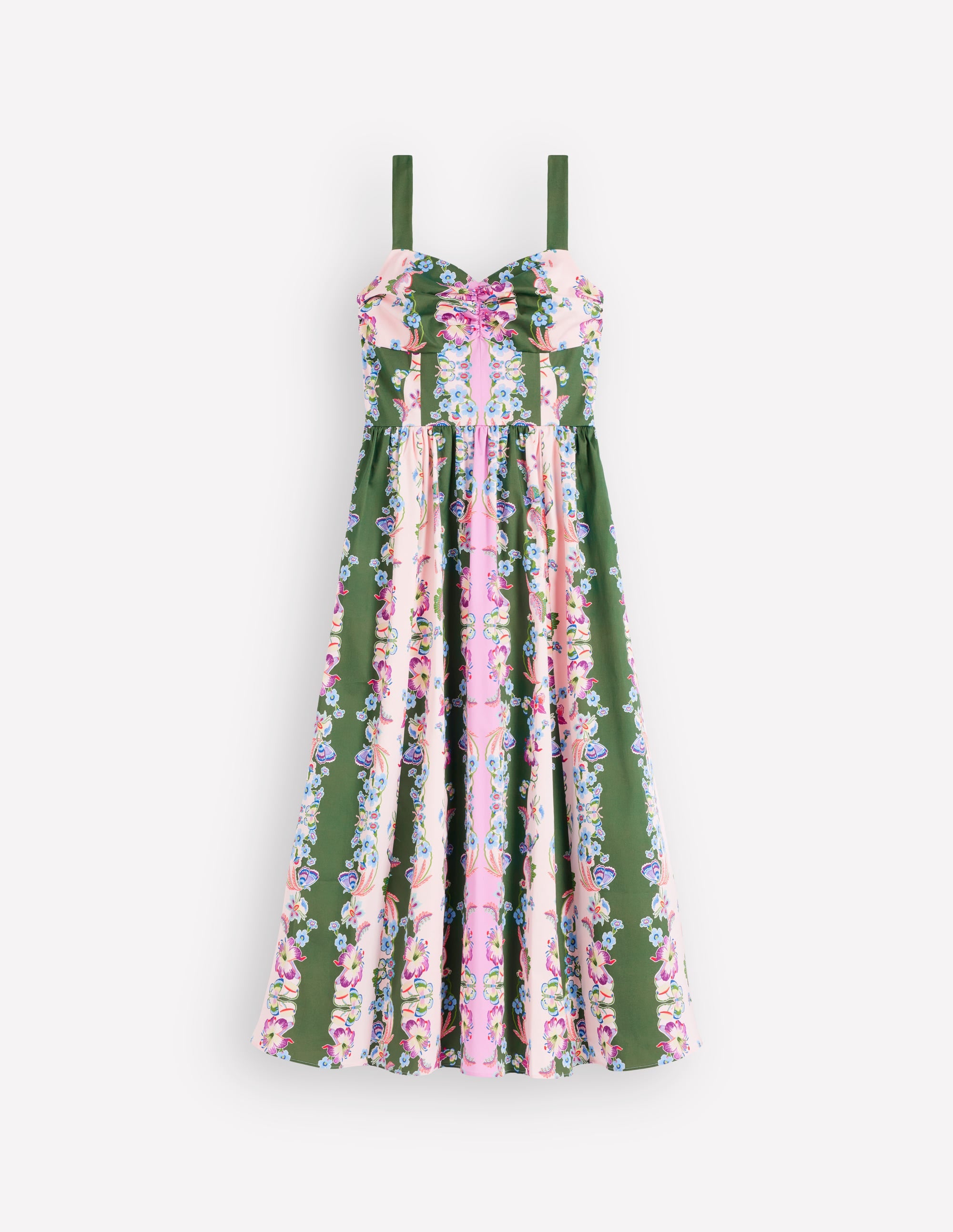 Fit and Flare Midi Dress-Orchid Canopy Stripe - Image 6