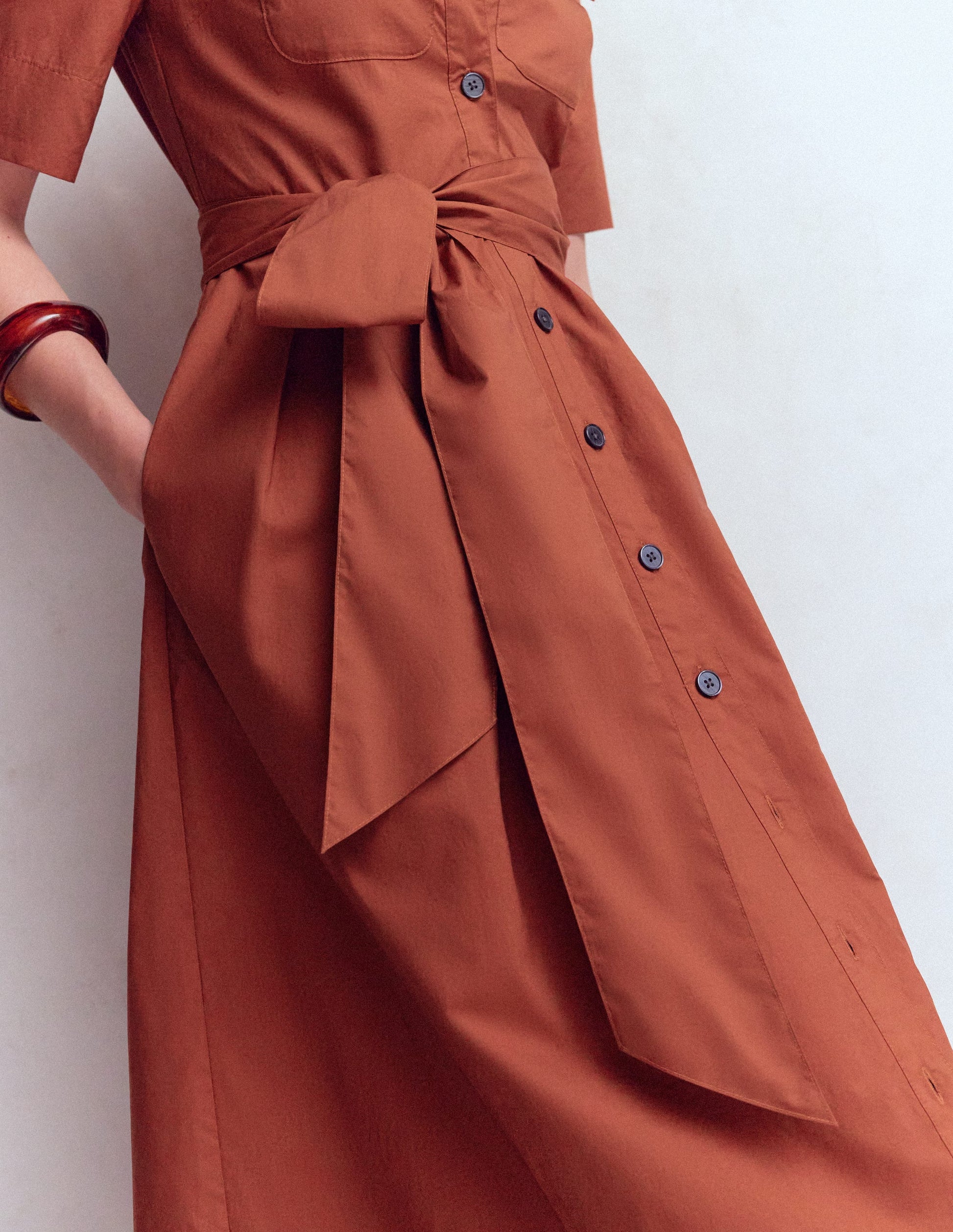 Zoe Short Sleeve Shirt Dress-Burnt Orange | Boden Global Zoe Short Sleeve Shirt Dress-Burnt Orange | Boden Global