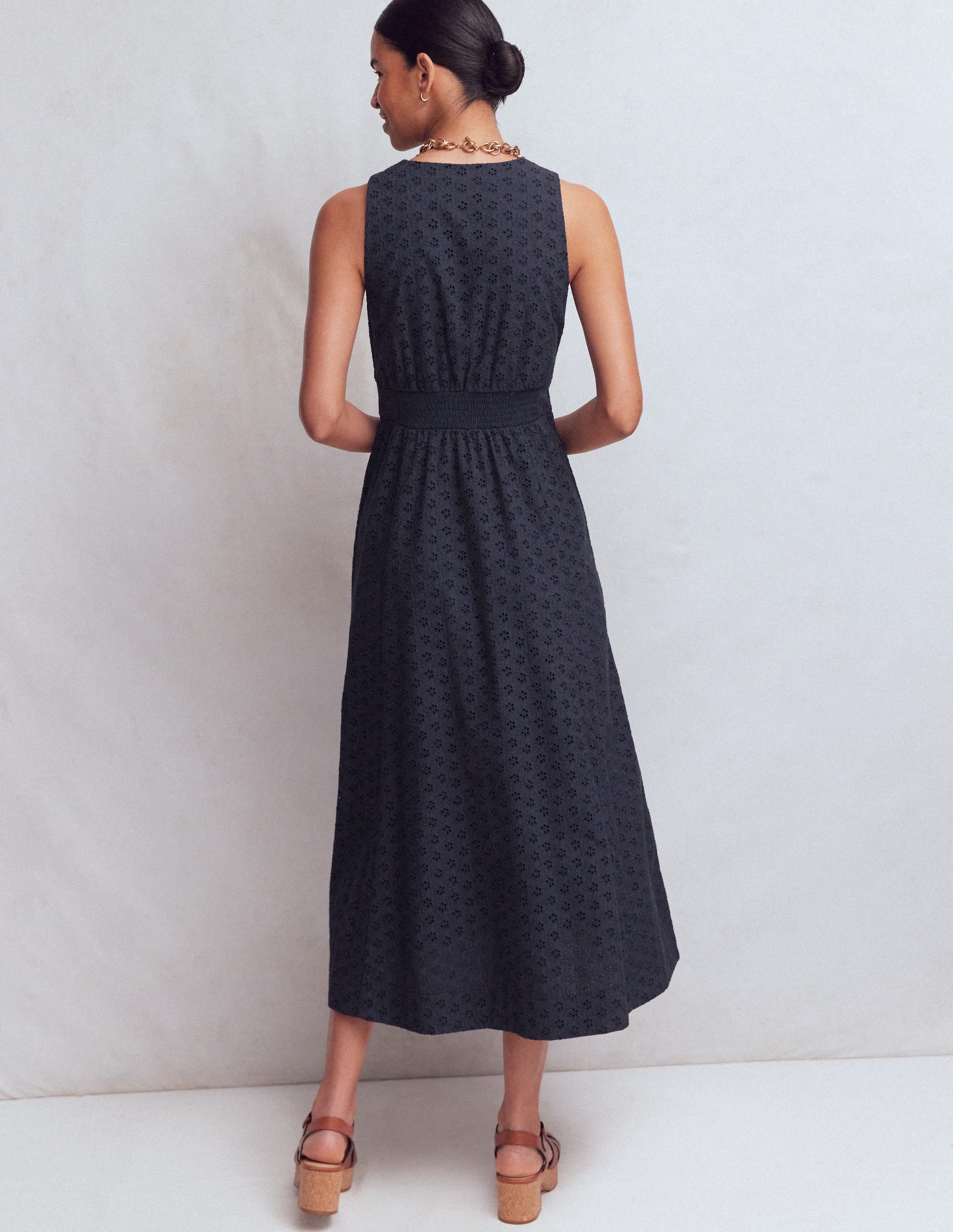Catherine Broderie Dress-Navy Broderie - Image 3