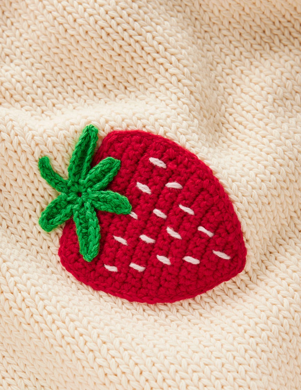 Margot Puff Sleeve T-Shirt-Warm Ivory Strawberry - Image 9