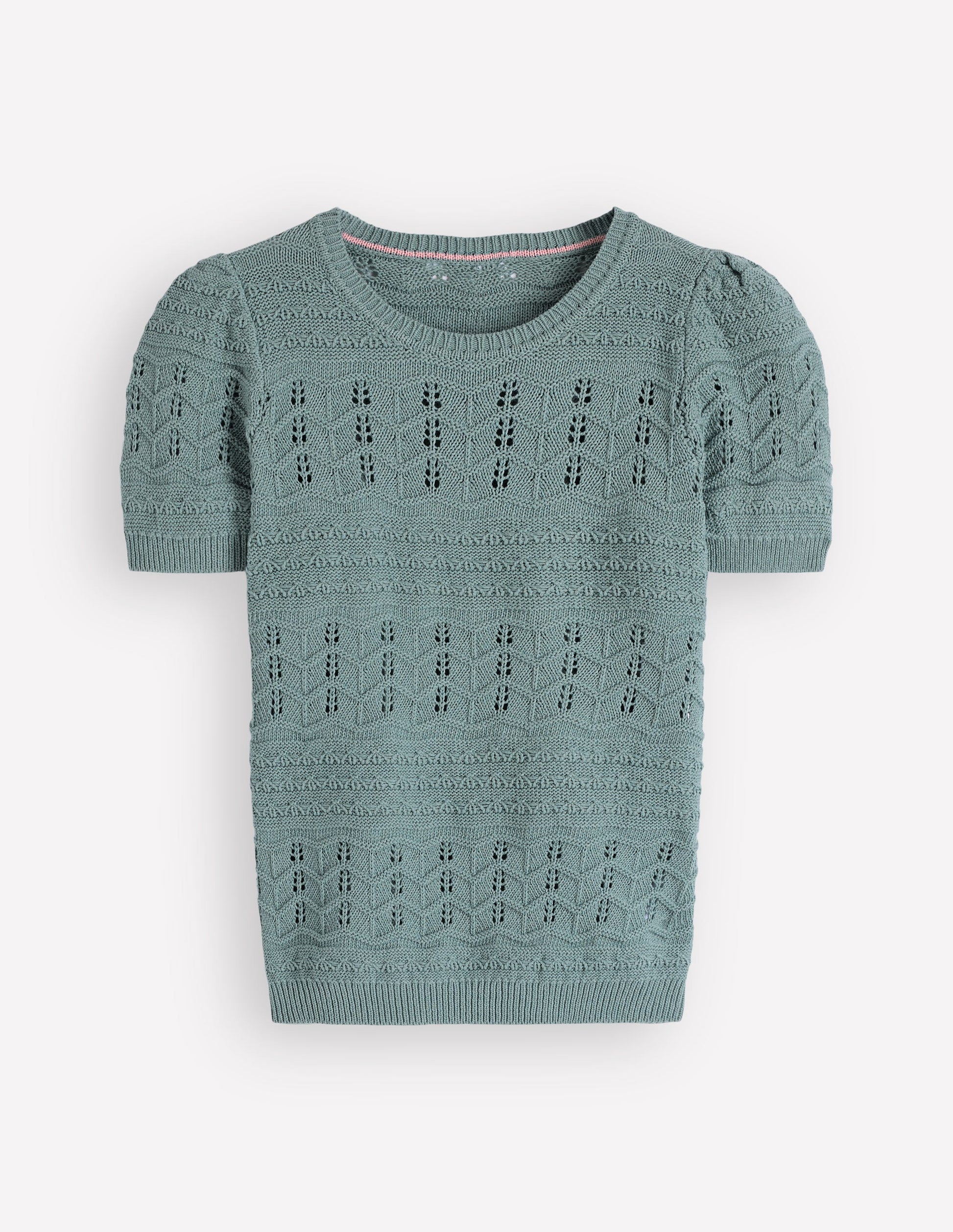 Monica Knitted T-Shirt-Blue-6