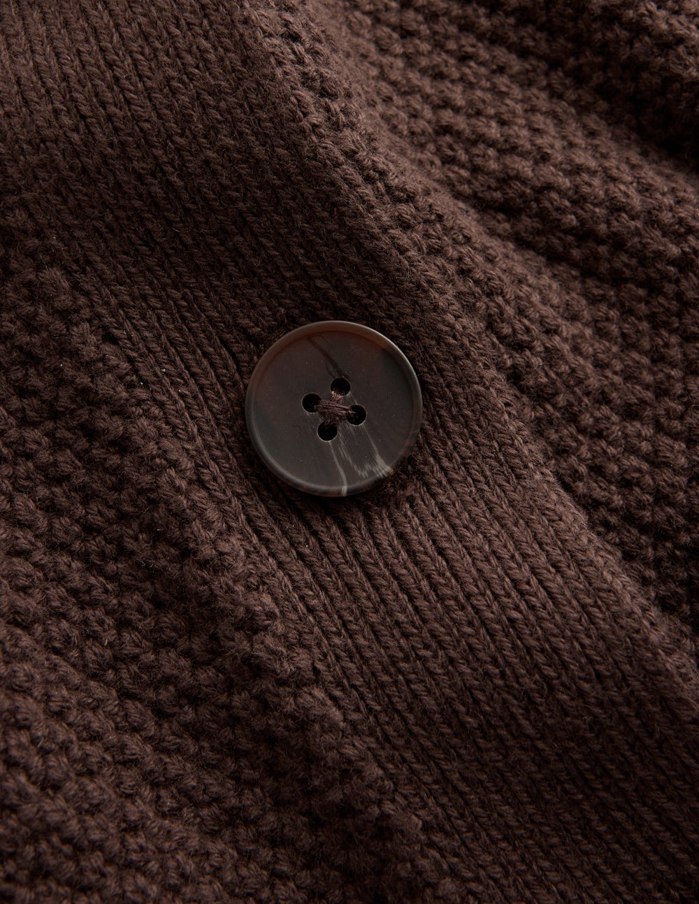 Hayley Cotton V-neck Cardigan-Espresso-7
