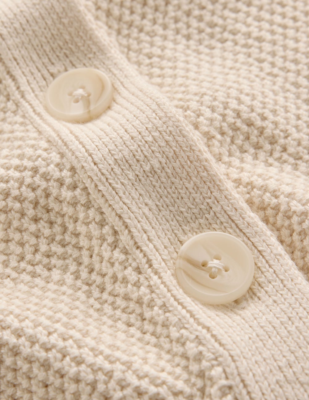 Hayley Cotton V-neck Cardigan-Warm Ivory - Image 7