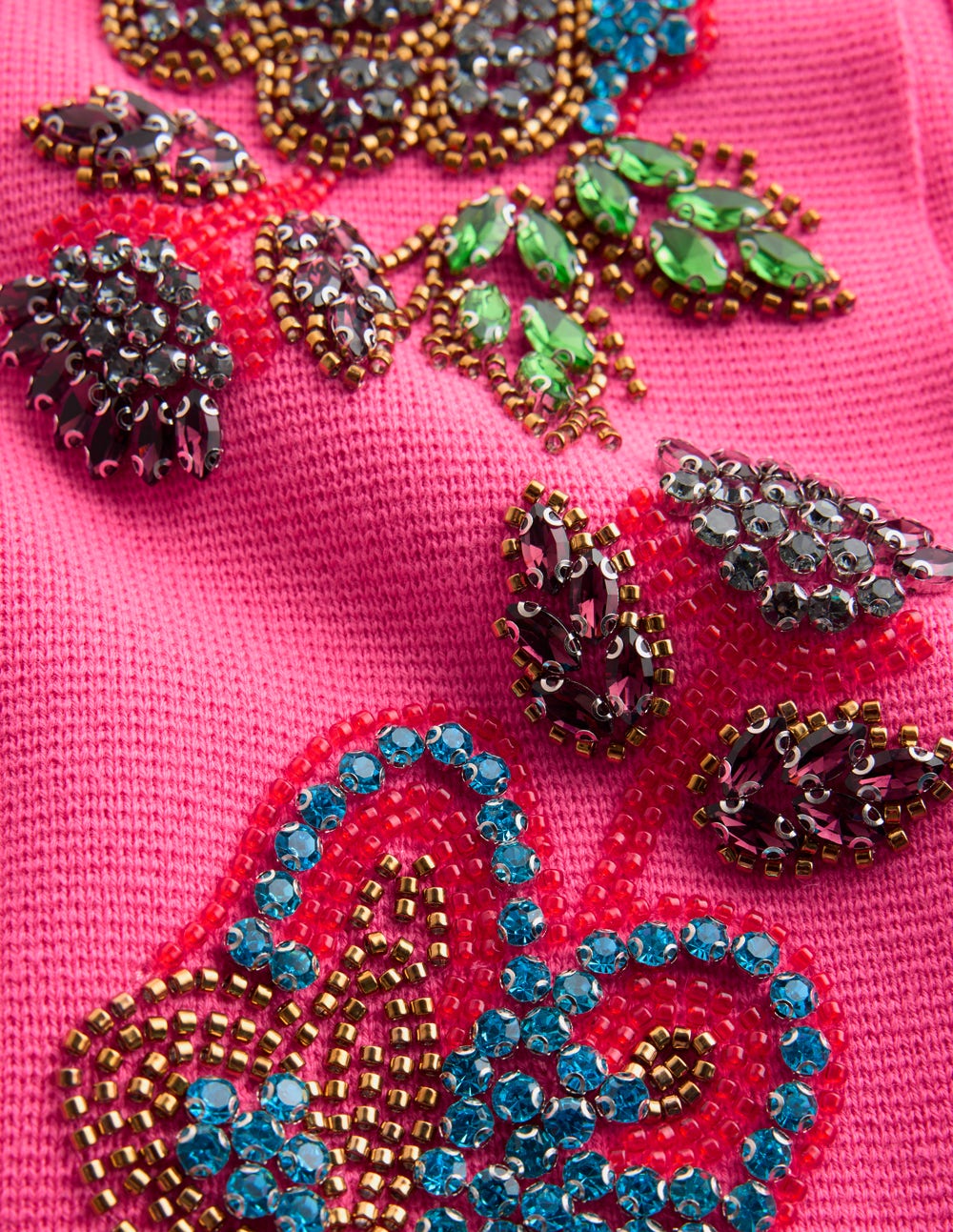 Elena Stand Neck Jacket-Pink Embroidery-8
