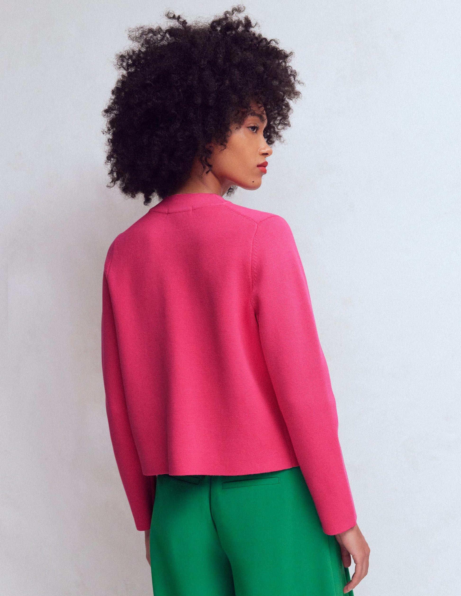 Elena Stand Neck Jacket-Pink Embroidery-4