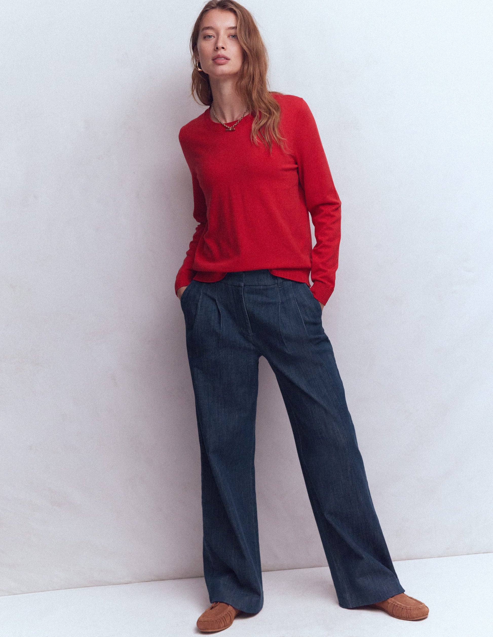 Kensington Twill Trousers-Indigo-1