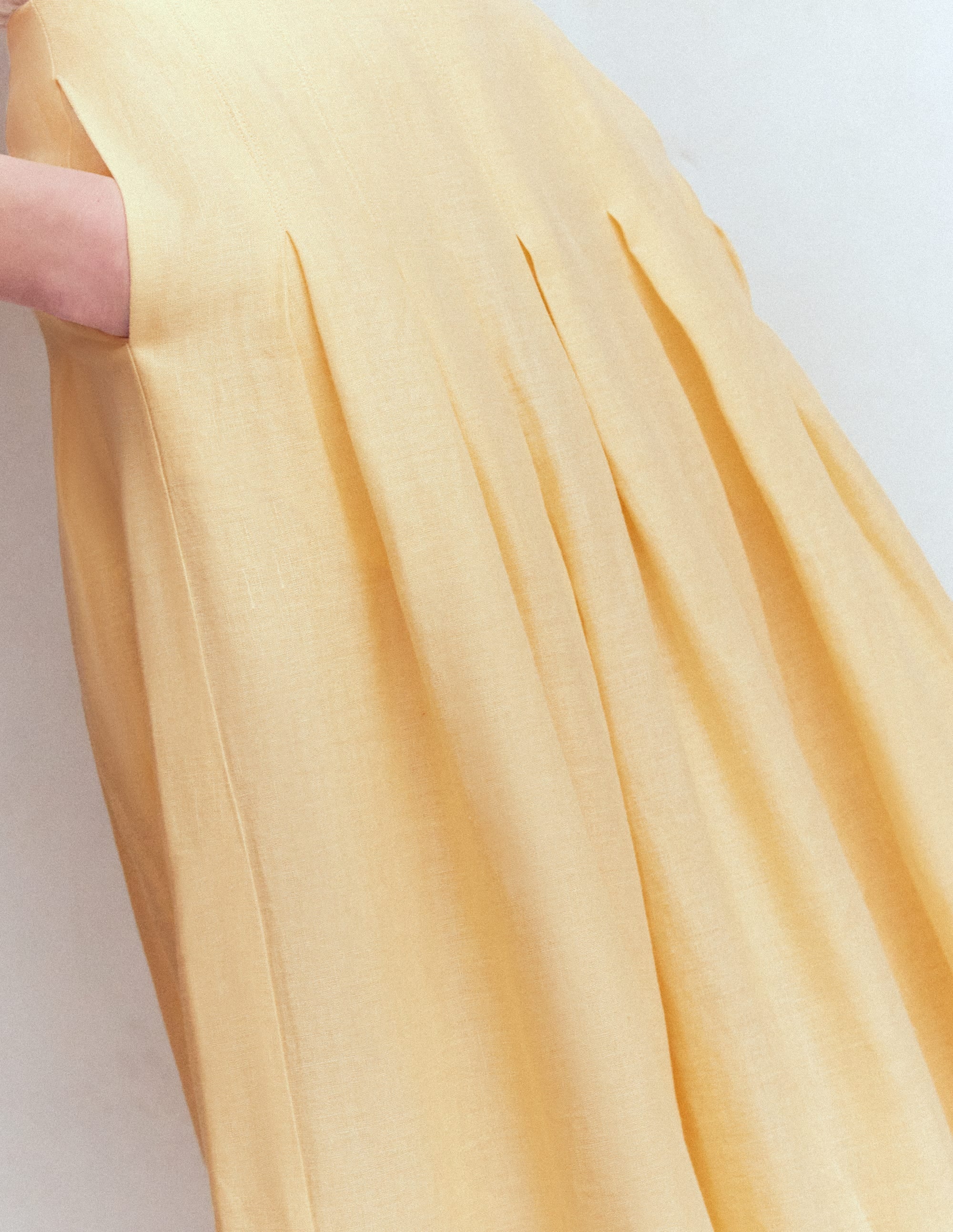 Valentina Linen Skirt-Buttercream - Image 2