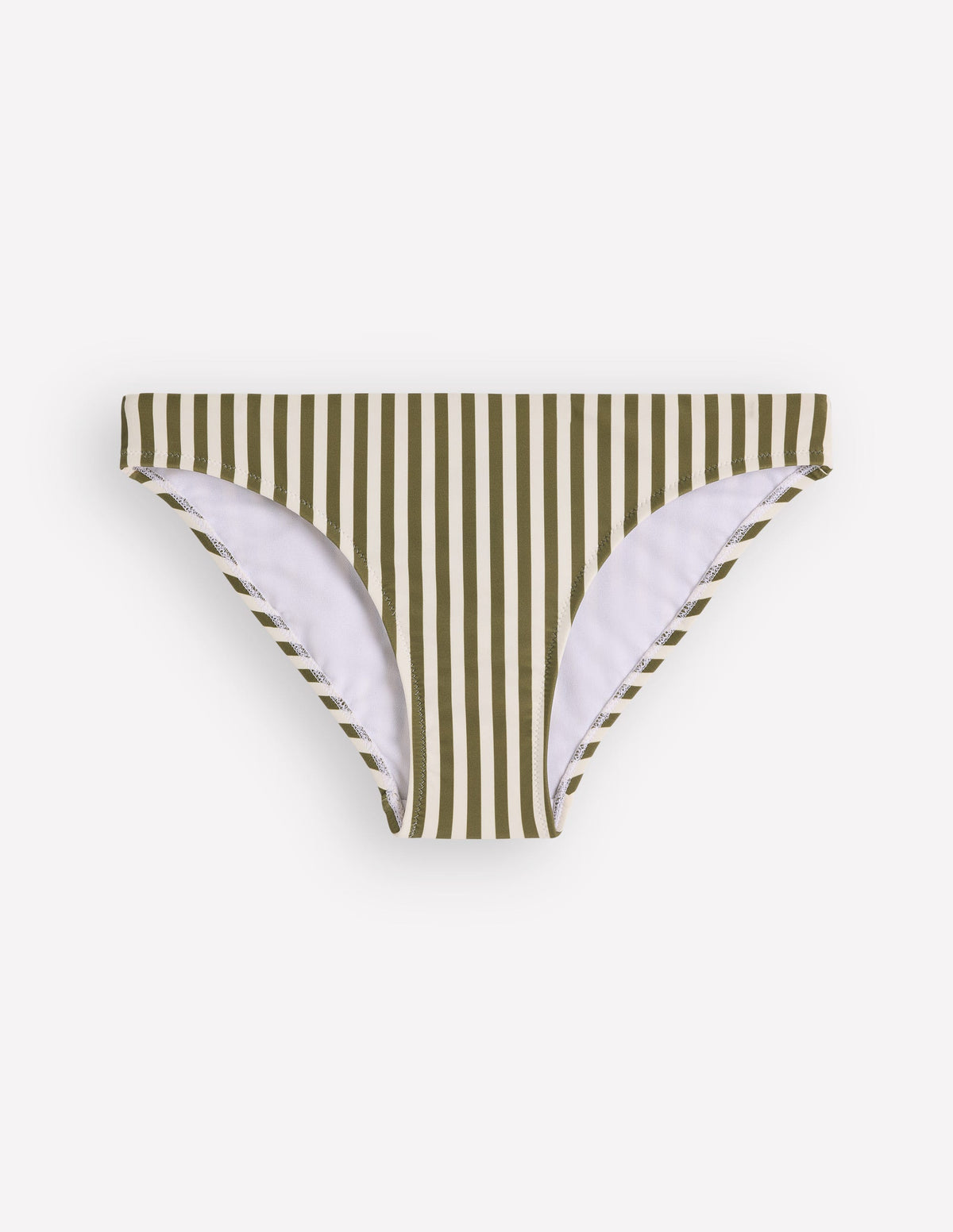 Classic Bikini Bottoms-Olive, Ivory Stripe - Image 6