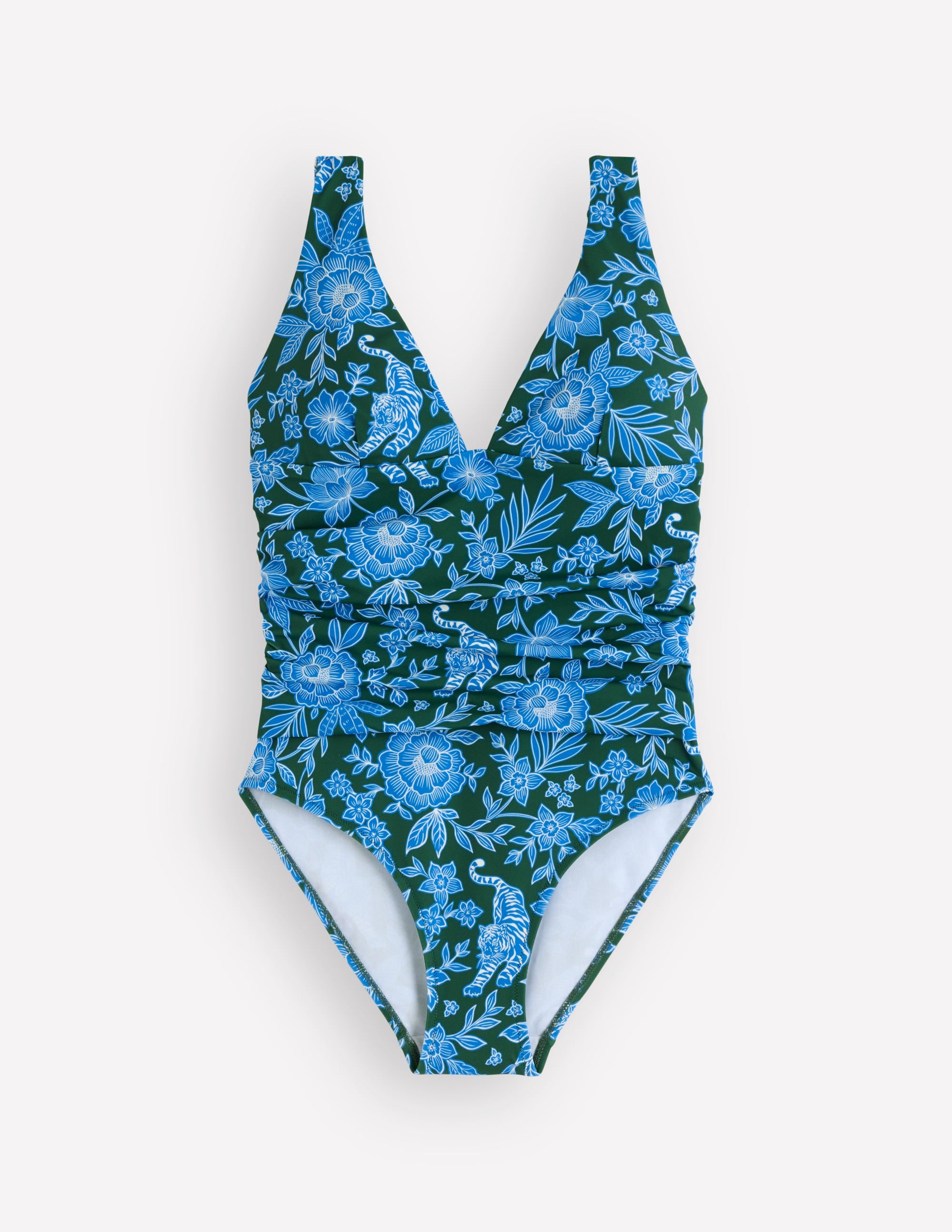 Mykonos Deep V Swimsuit-Dark Green, Paradise - Image 6