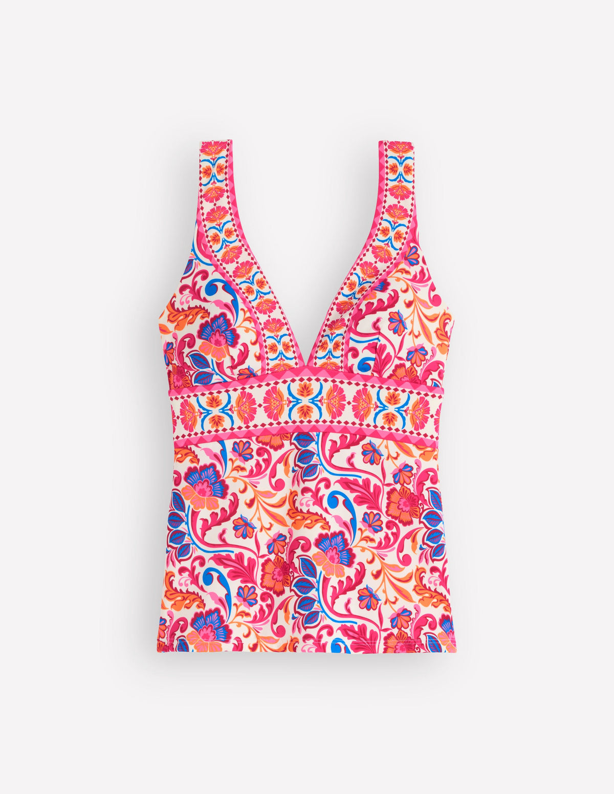 Porto Tankini Top-Pink Power, Flourishing Meadow - Image 5