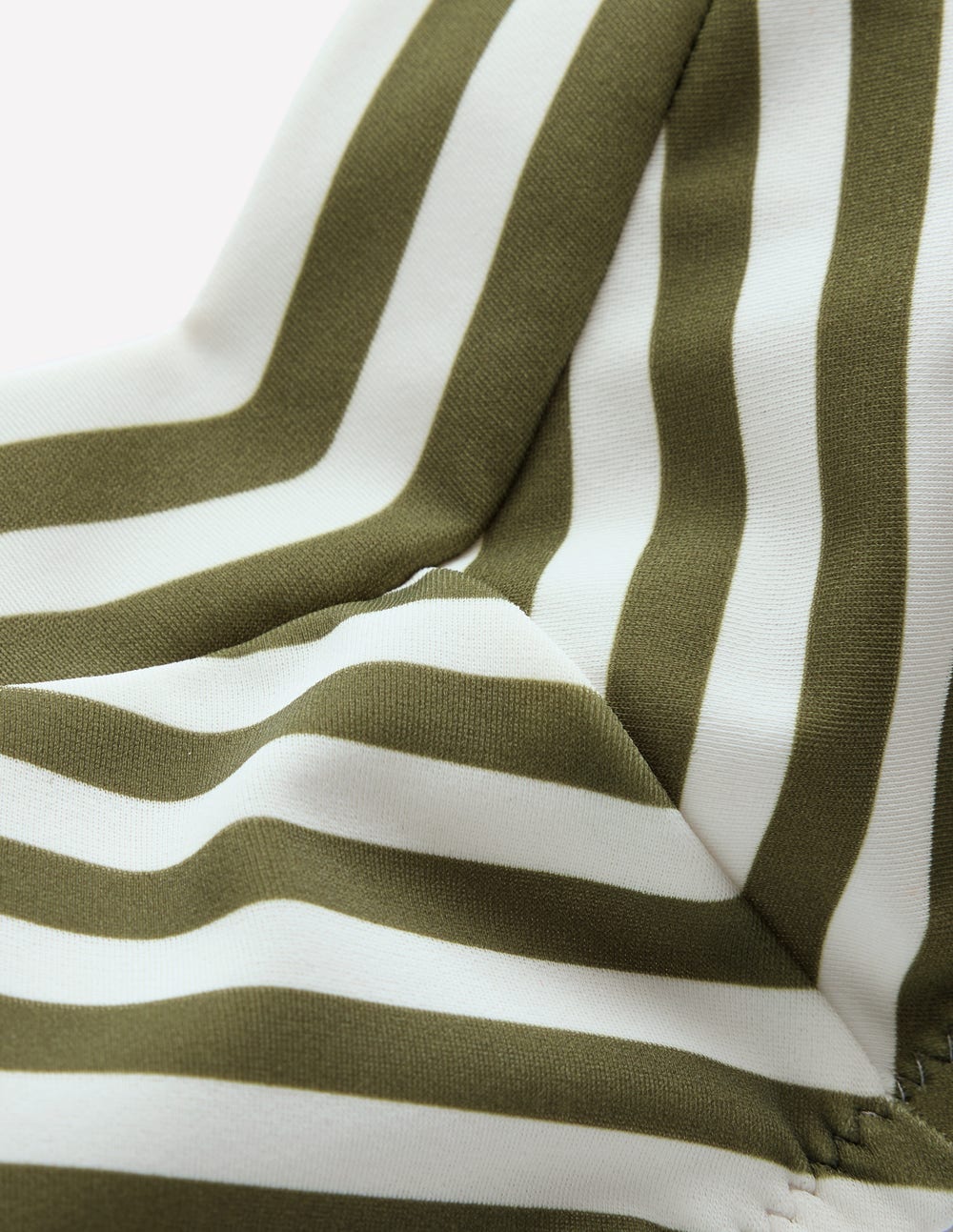 Clean Sweetheart Bikini Top-Olive, Ivory Stripe - Image 7