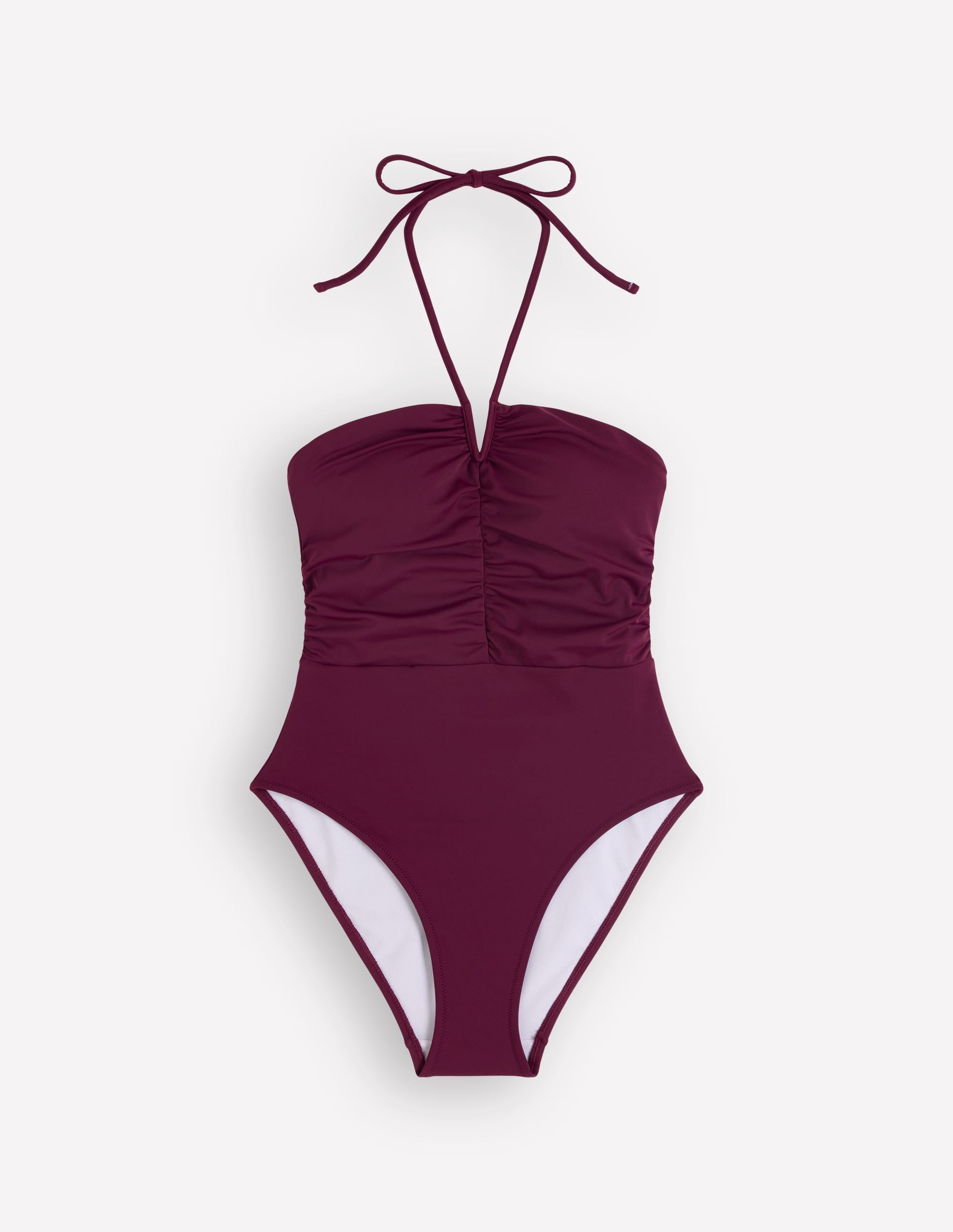 Gather String Swimsuit-Chocberry - Image 5