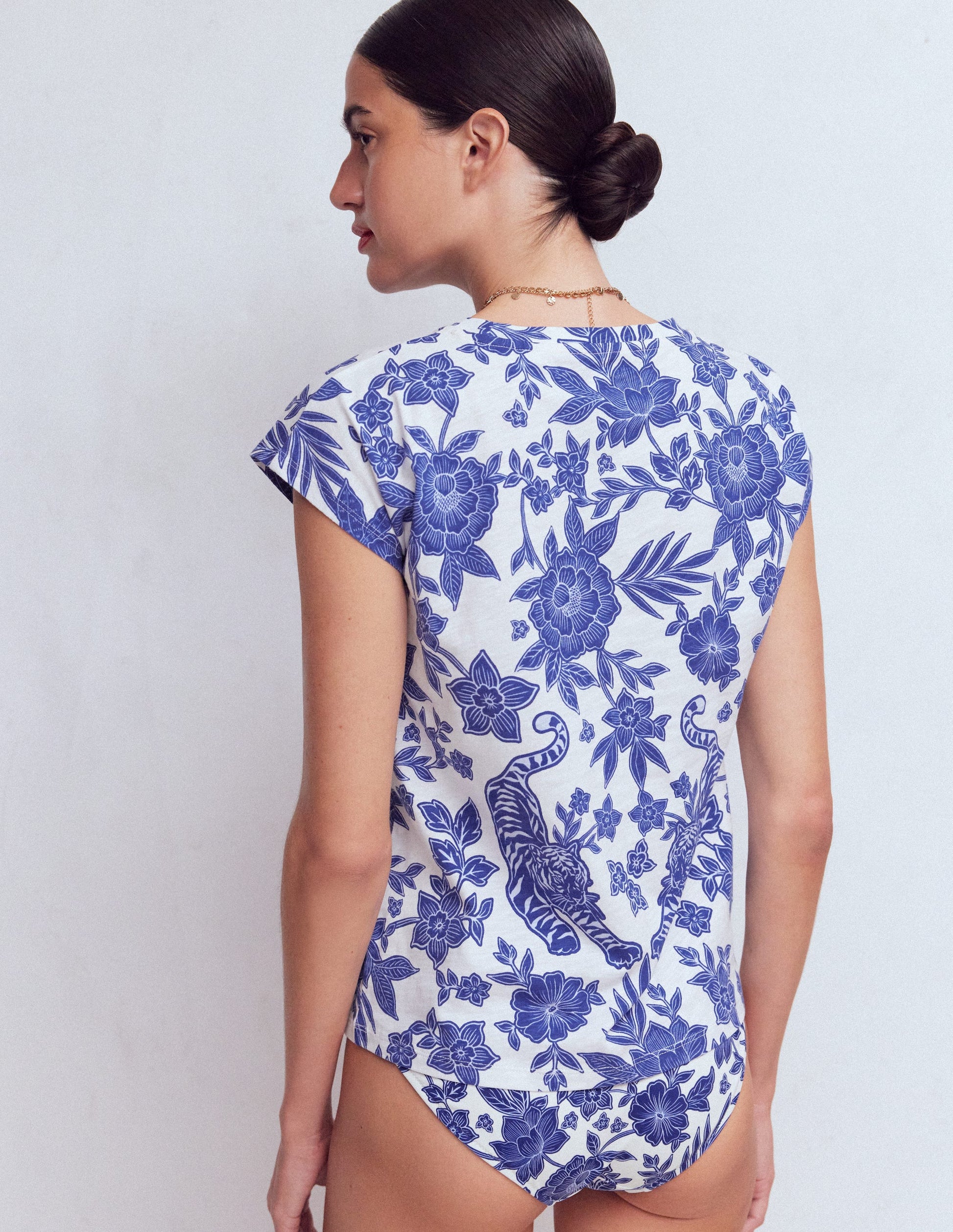 Louisa Slub T-Shirt-Blue Tigers Paradise Placement-3