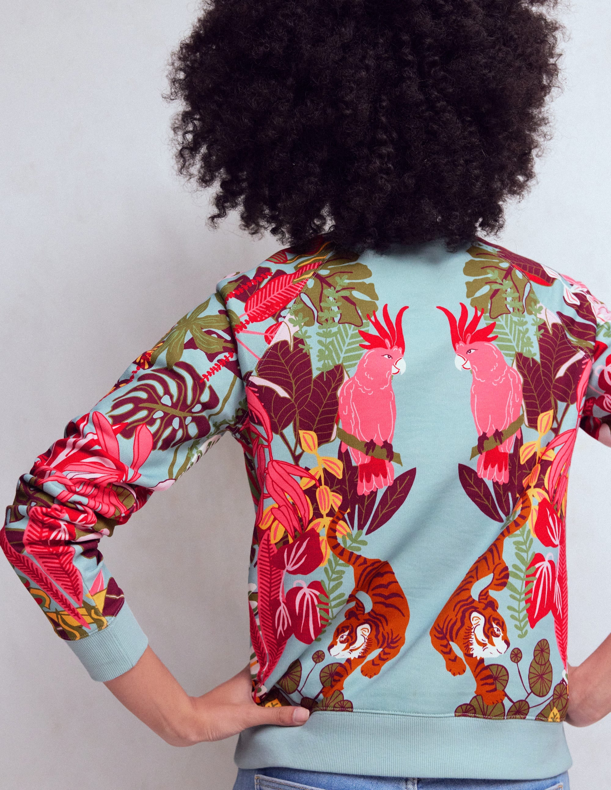 Rosa Printed Sweatshirt-Tropical Safari Placement - Image 3