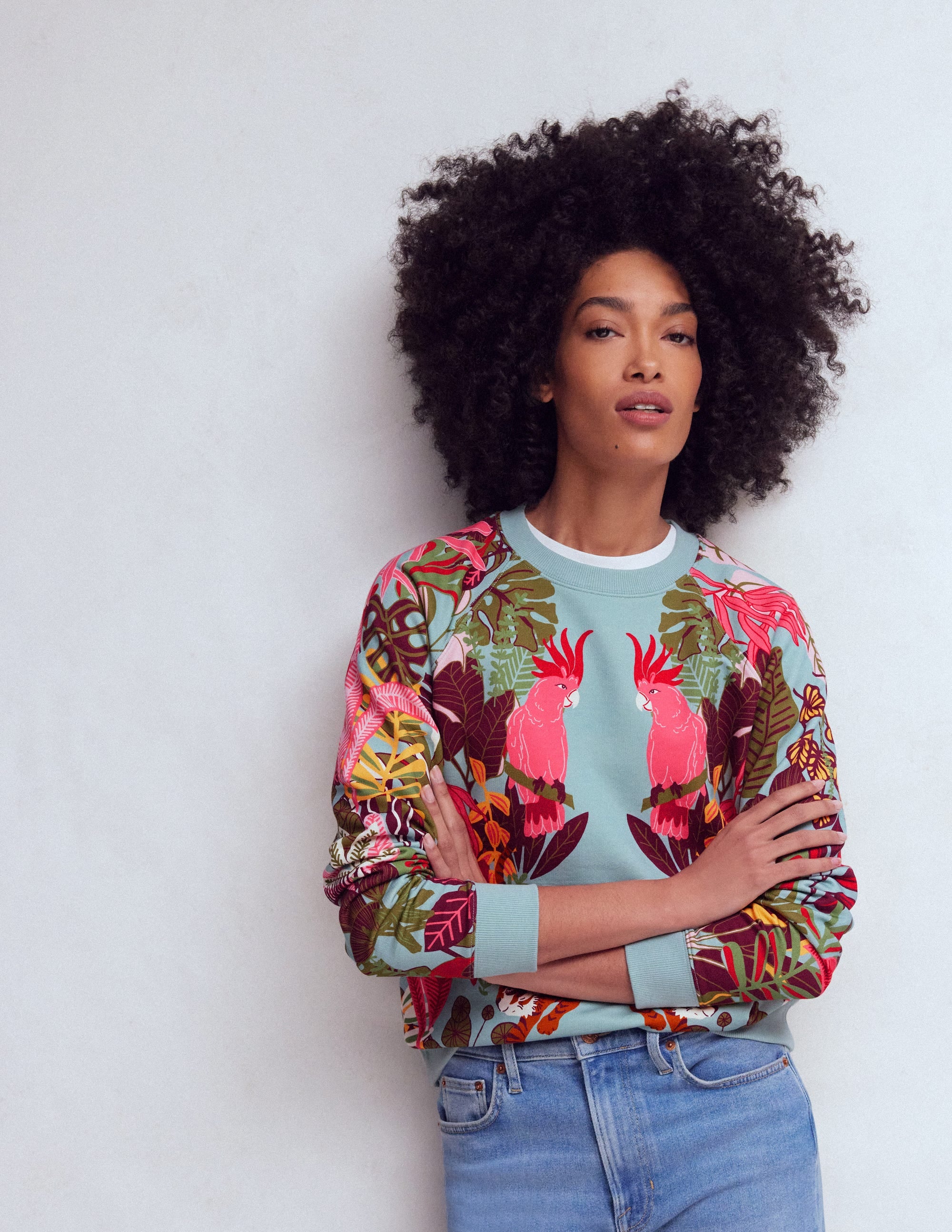 Rosa Printed Sweatshirt-Tropical Safari Placement - Image 5