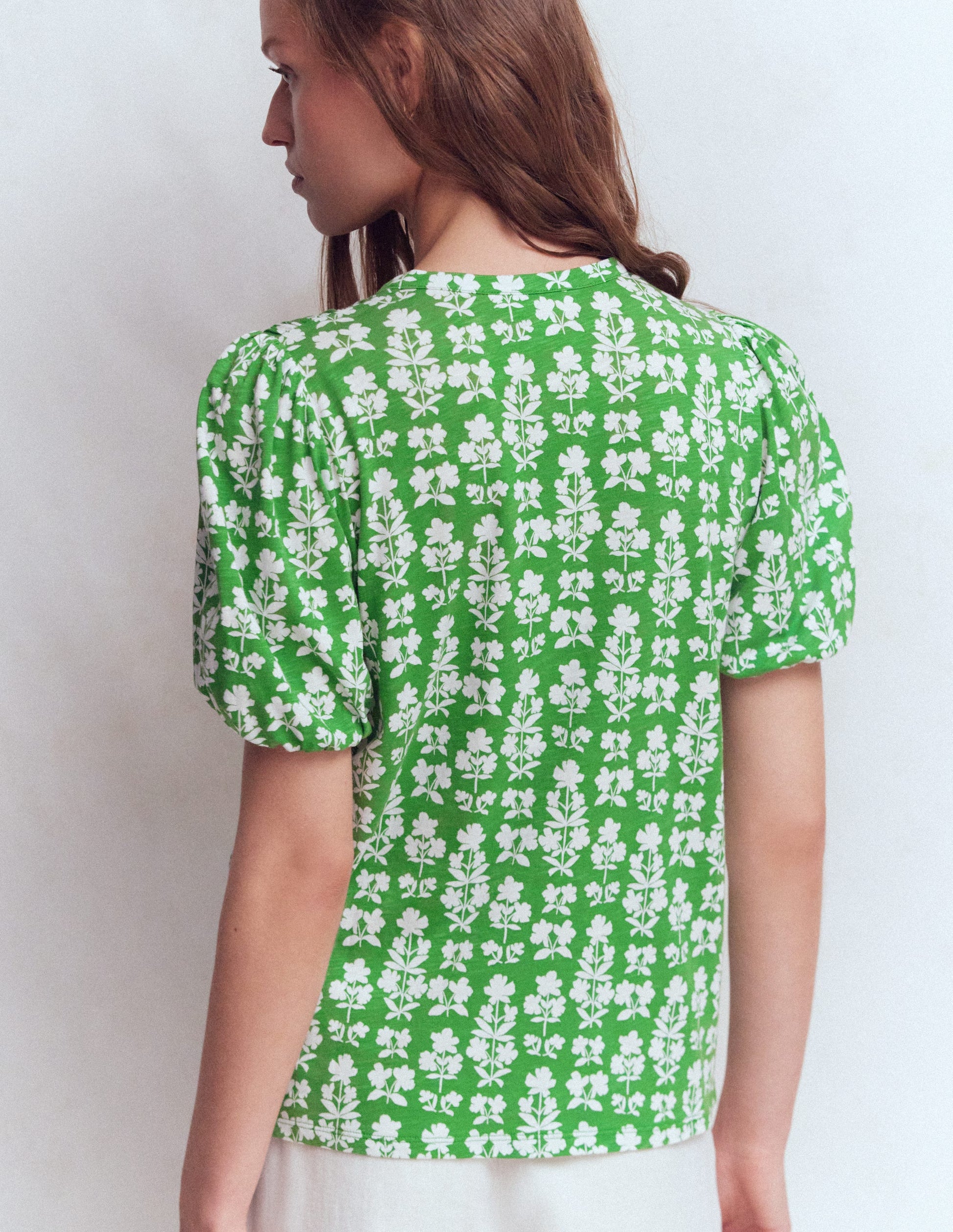 Mya Short Sleeve Smocked Shirt-Mint Green, Blossom grove-3