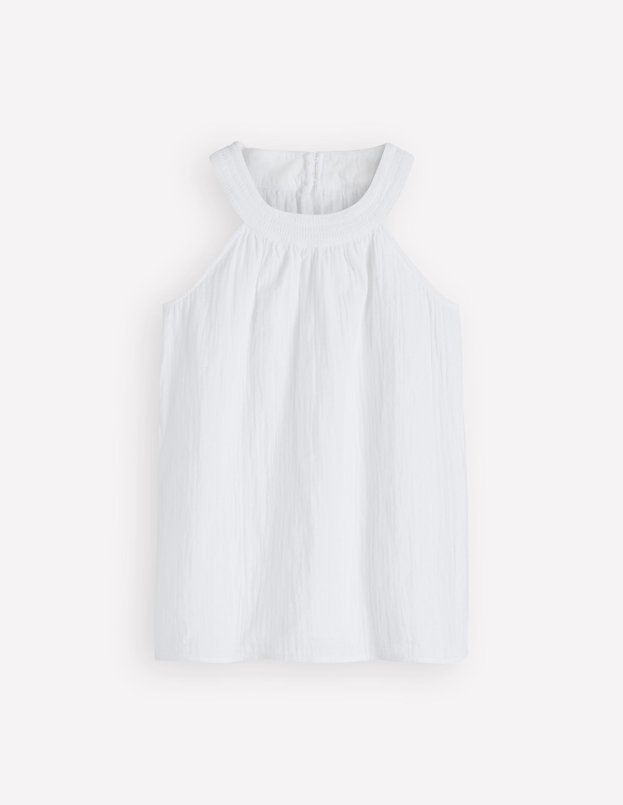 Halter-neck Double Cloth Top-White - Image 6